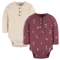 2-Pack Baby Girls Berries Bodysuits