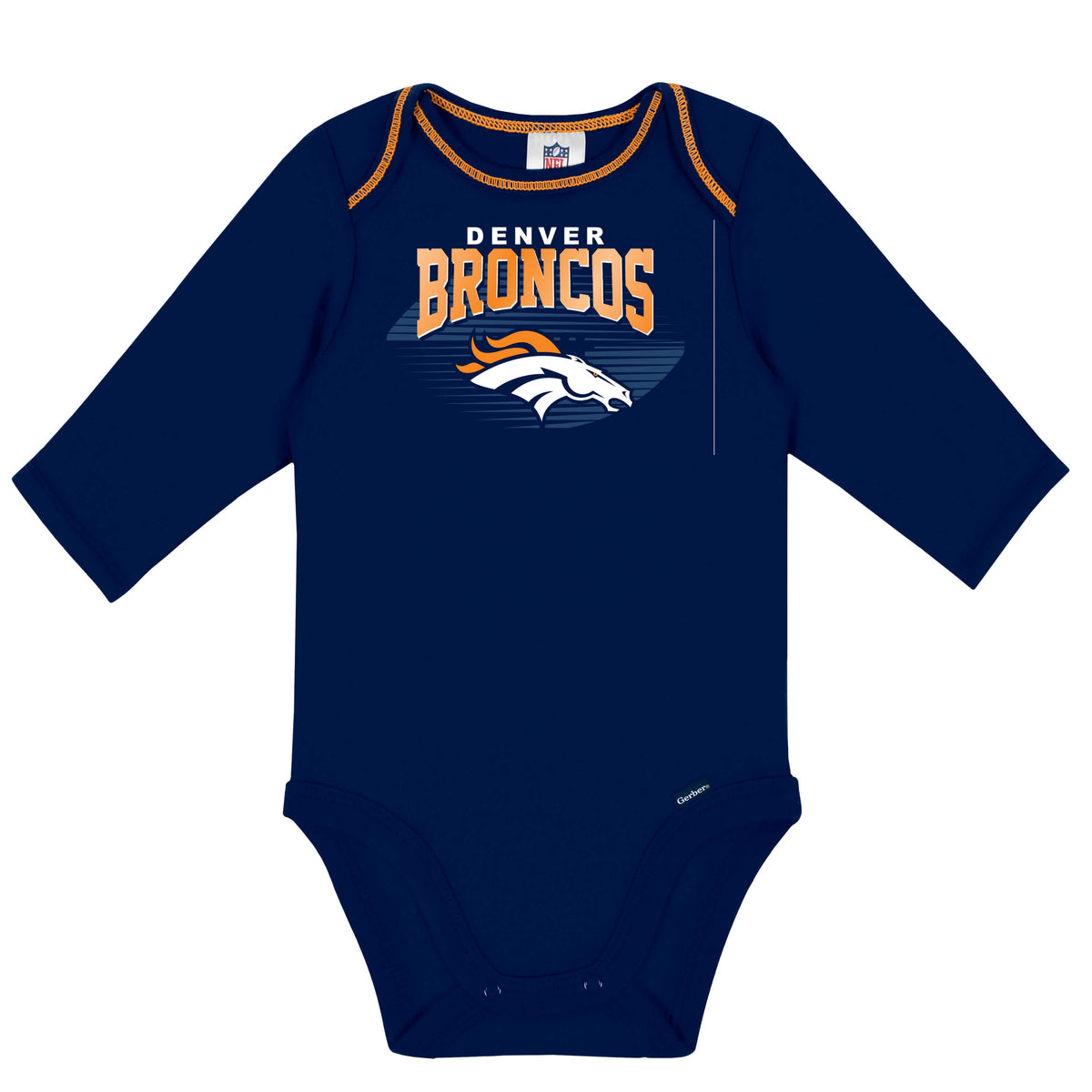 2-Pack Baby Boys Broncos Long Sleeve Bodysuits, view 3