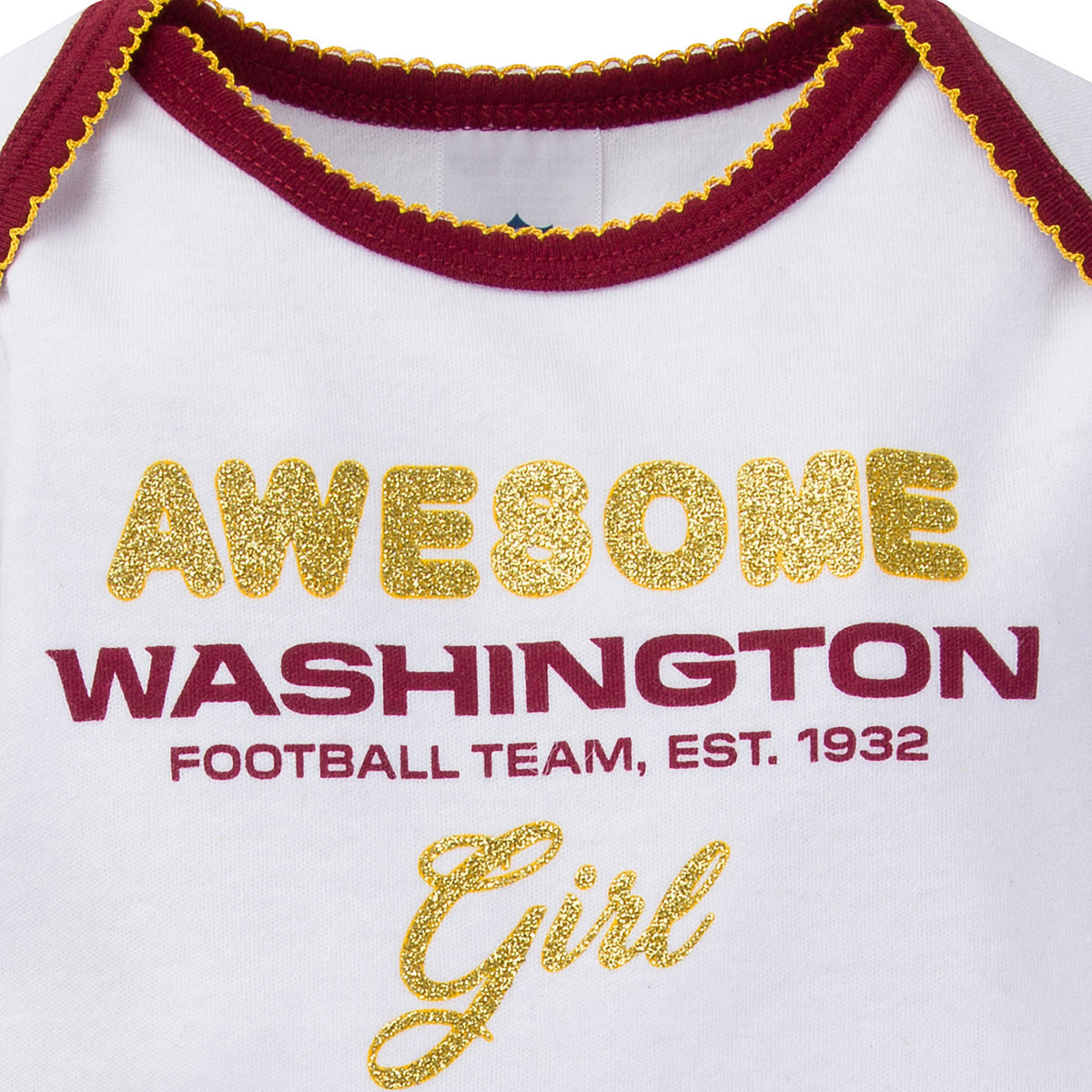 3-Piece Baby Girls Washington Bodysuit, Footed Pant, & Cap Set, view 4