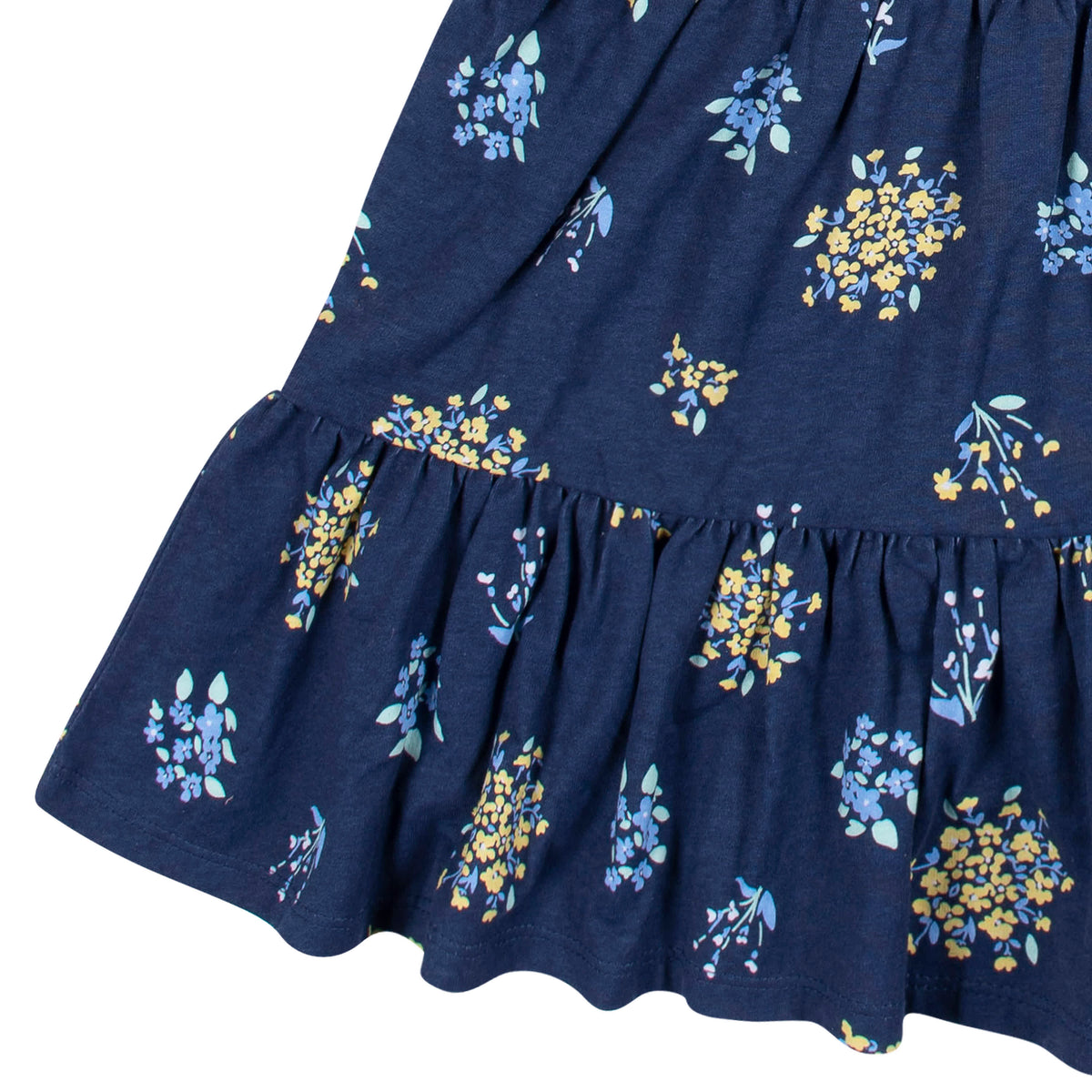 2-Pack Infant & Toddler Girls Blue Floral Knit Dresses, view 4