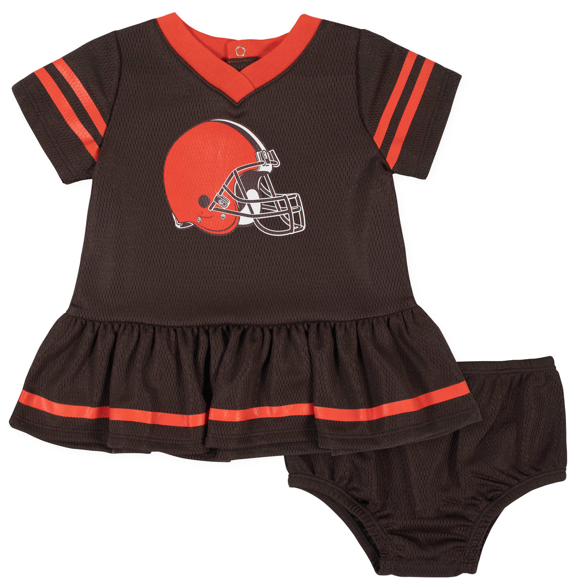 2-Piece Cleveland Browns Dress and Diaper Cover Set