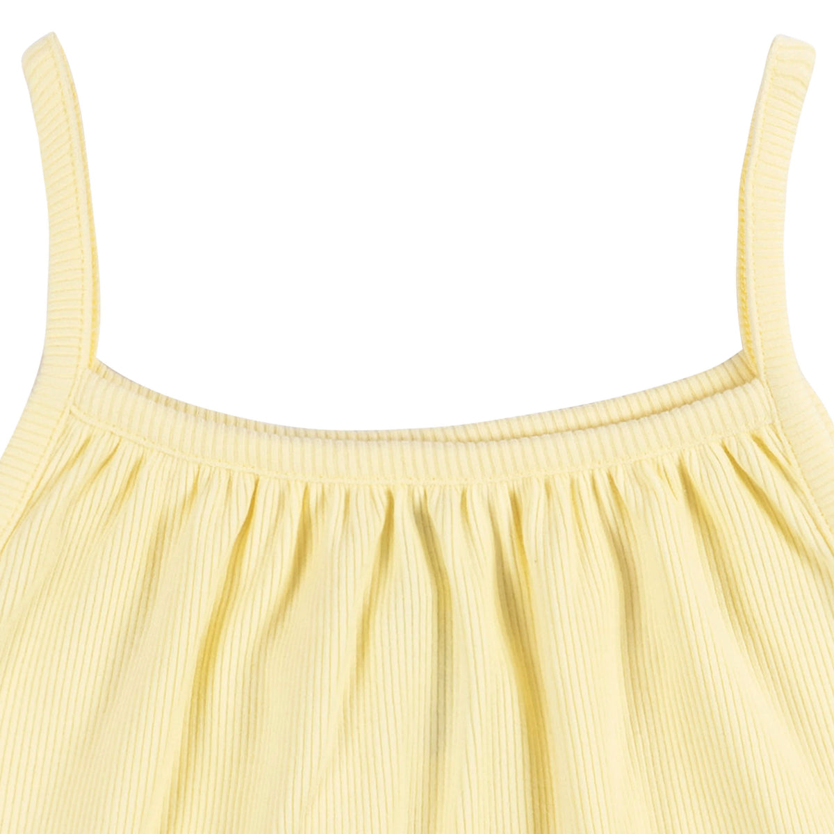 2-Piece Infant and Toddler Girls Yellow Tank Top & Shorts Set, view 3