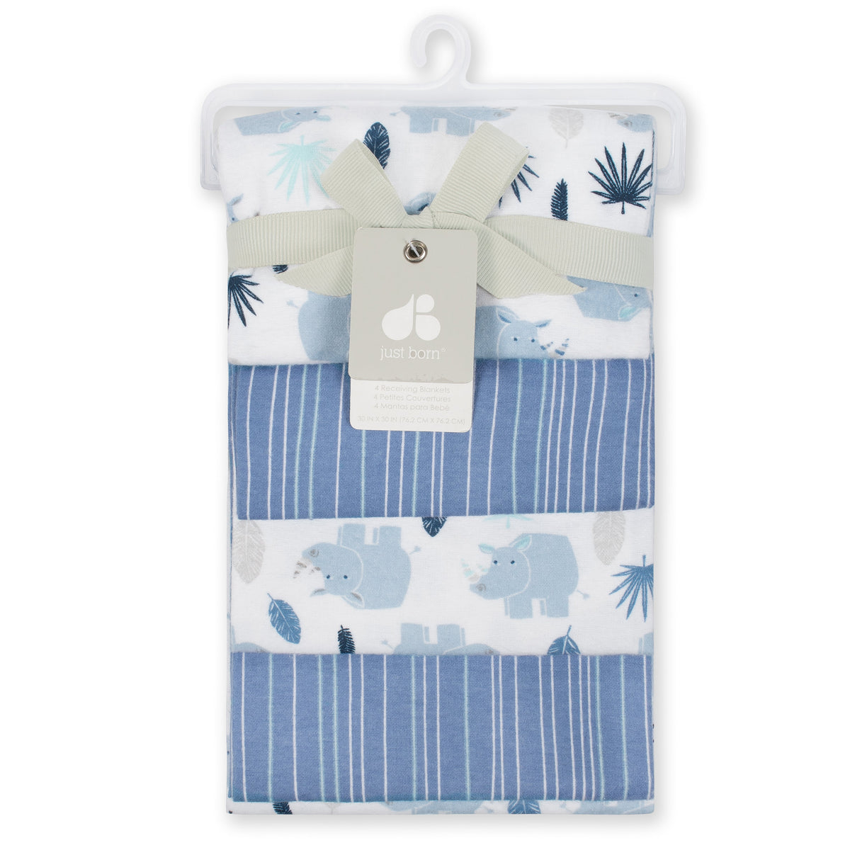 4-Pack Baby Boys Receiving Blankets, view 2