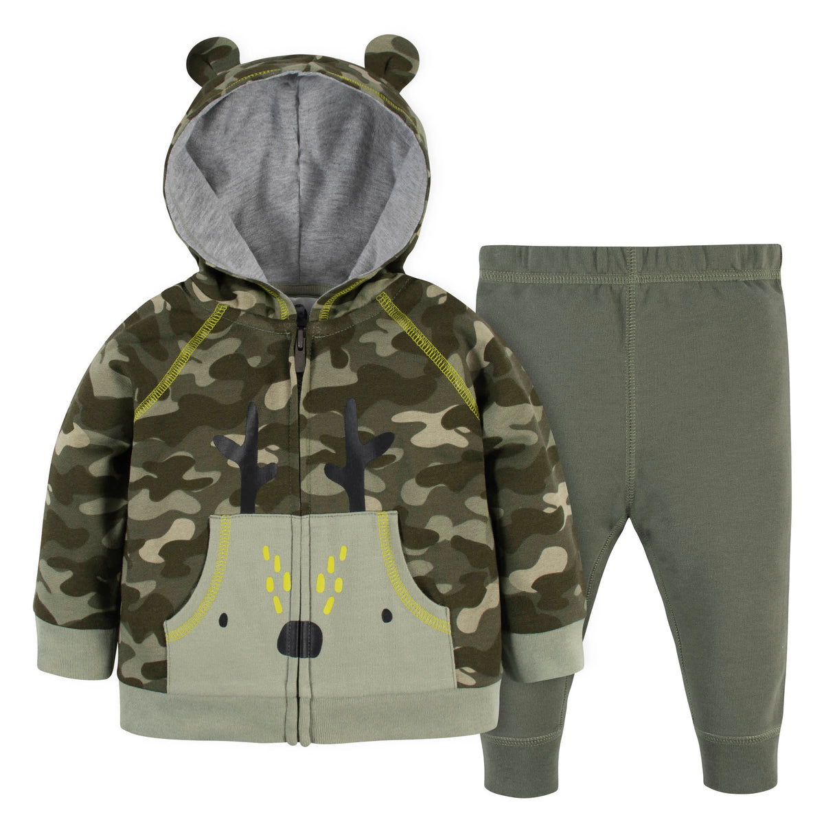 2-Piece Baby & Toddler Boys Deer Hoodie & Active Pant Set