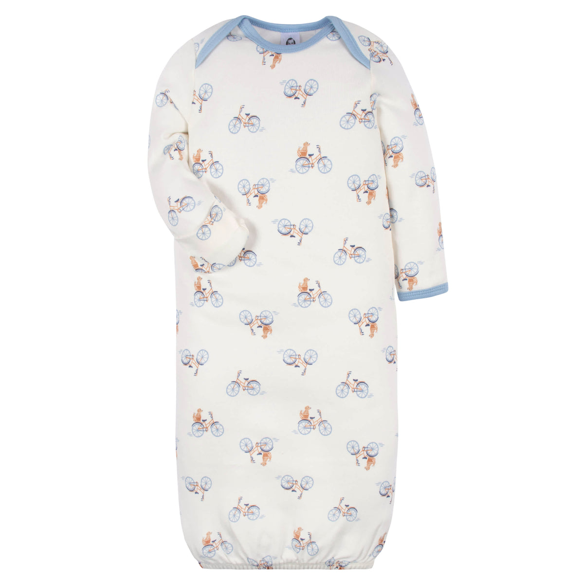 2-Piece Baby Boys Puppy Playground Gown & Cap Set, view 2