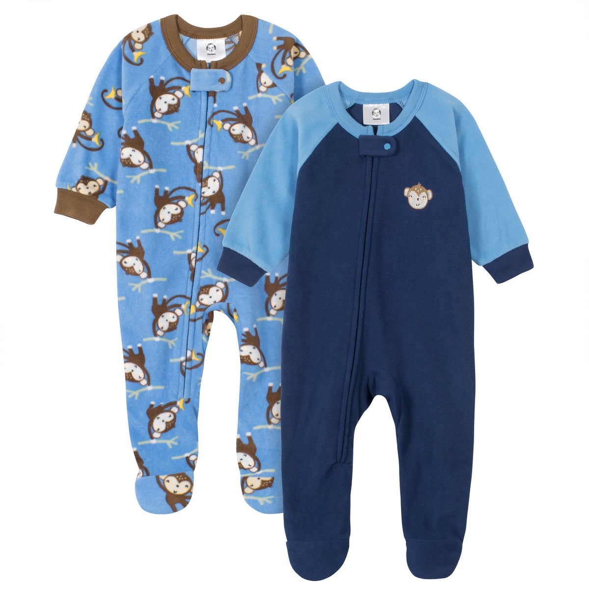 2-Pack Baby Boys Monster Blanket Sleepers