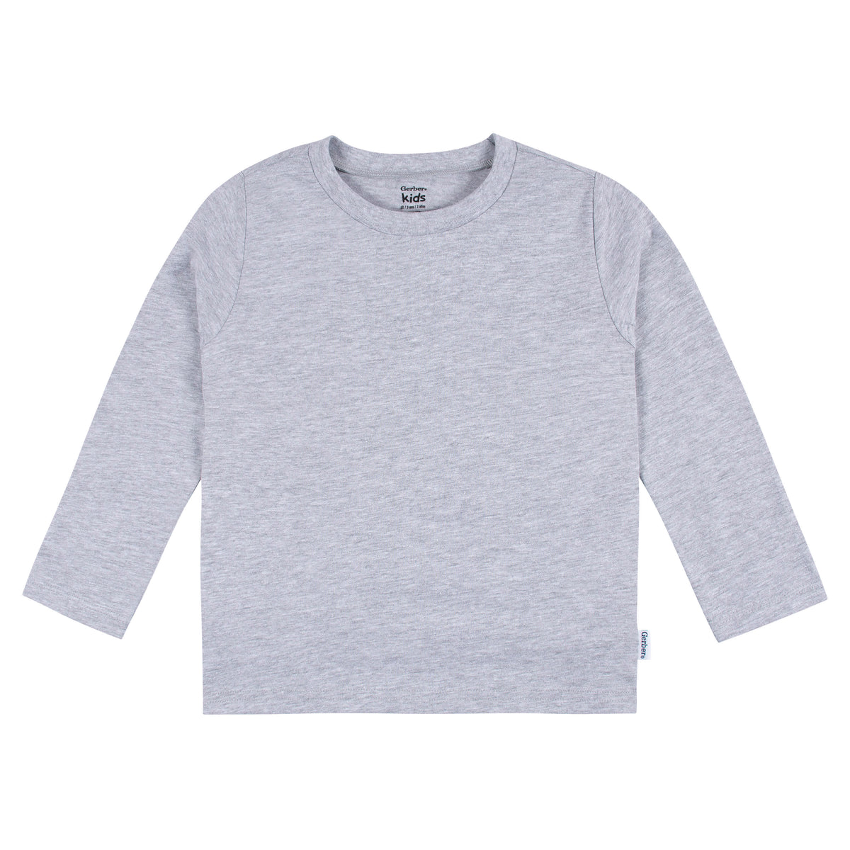 5-Pack Baby & Toddler Grey Heather Premium Long Sleeve T-Shirts, view 2