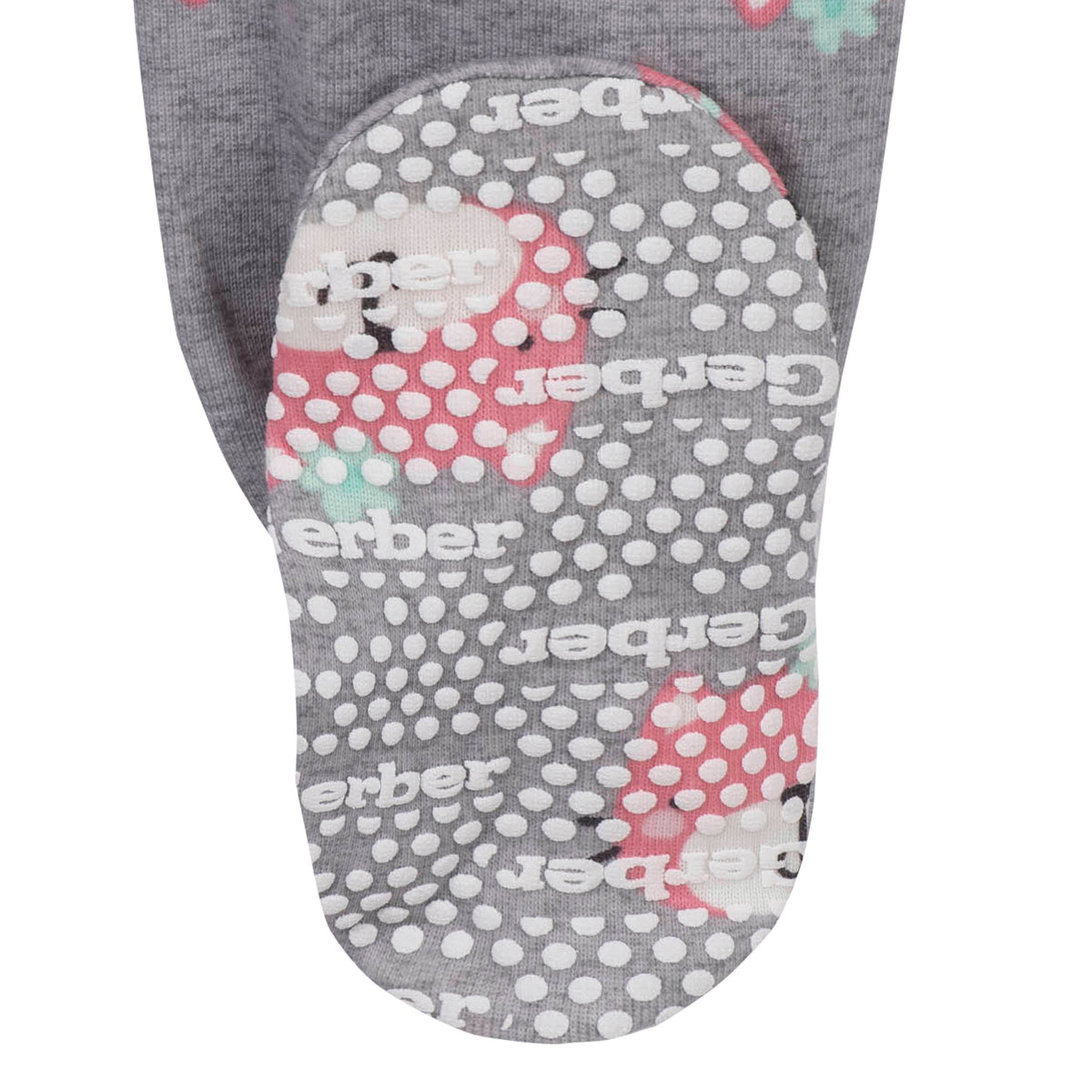 2-Pack Organic Baby Girls Cat Face Snug Fit Footed Pajamas, view 3