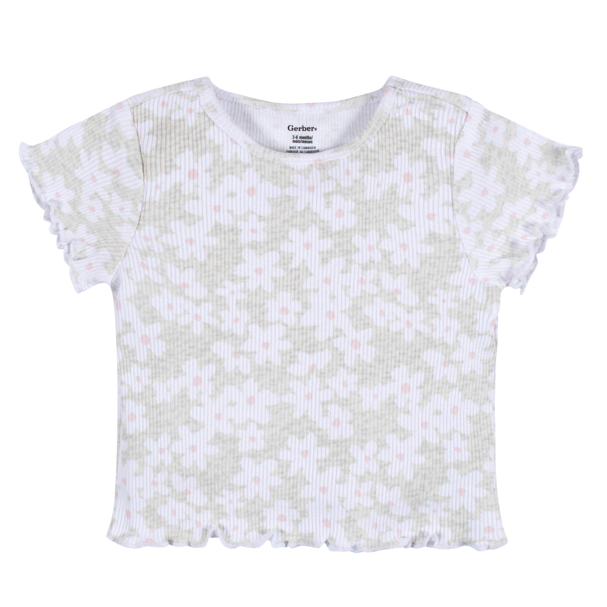 3-Pack Baby & Toddler Girls Sweet Florals Short Sleeve Tees, view 3