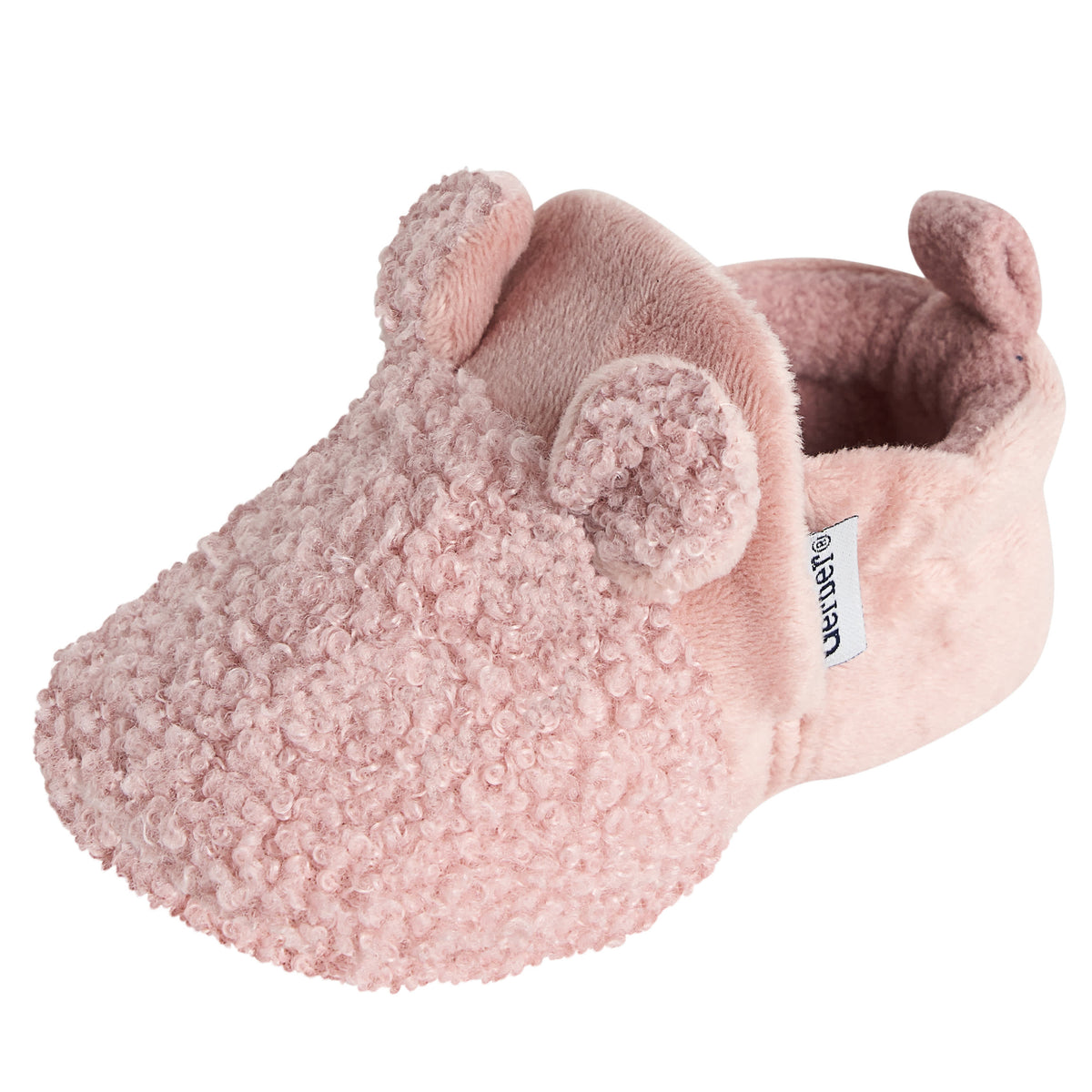 Baby Girls Pink Sherpa Booties, view 4