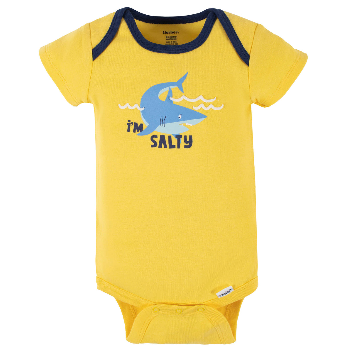 4-Pack Baby Boys Shark Zone Short Sleeve Onesies Bodysuits, view 6