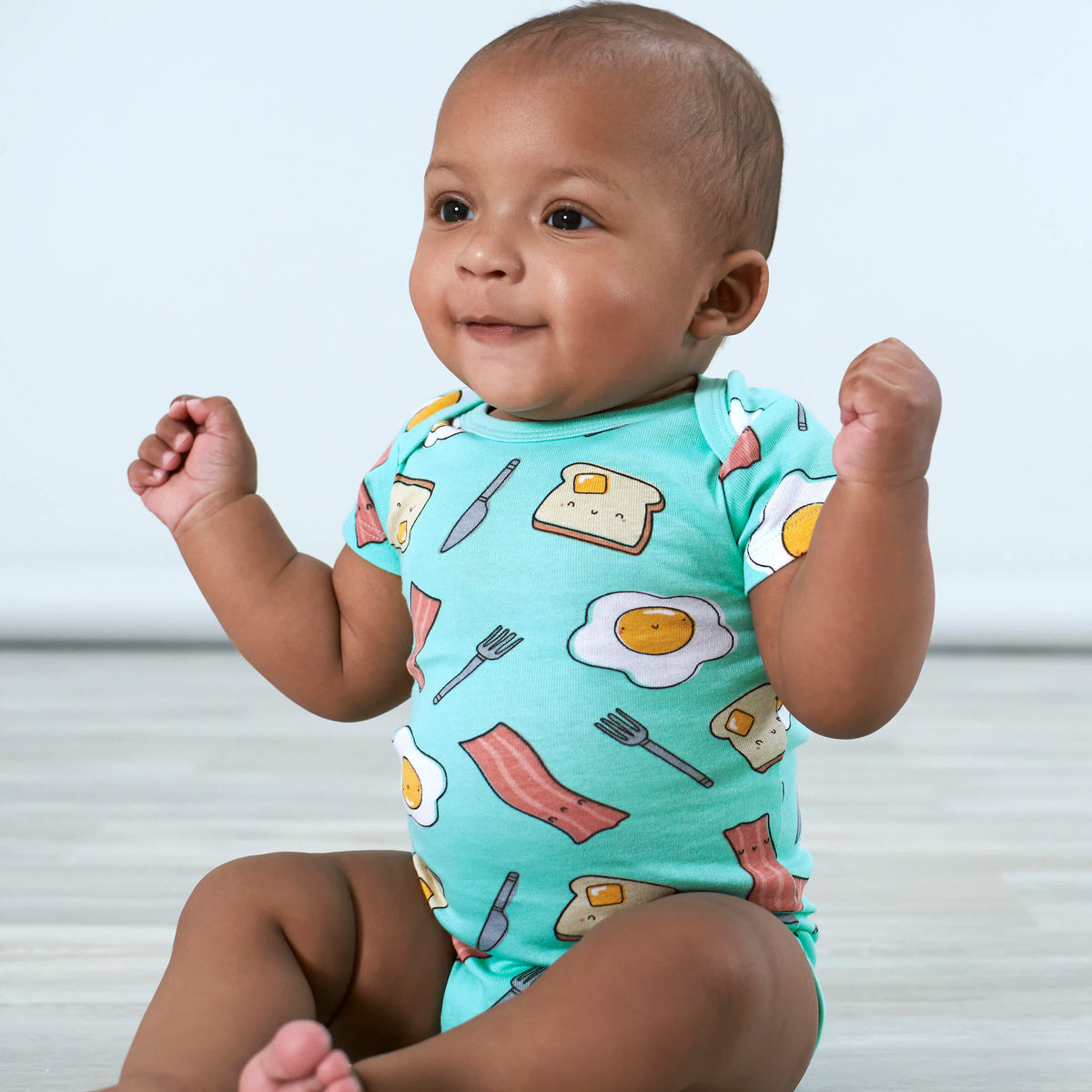 3-Pack Baby Breakfast Onesies Bodysuits, view 5
