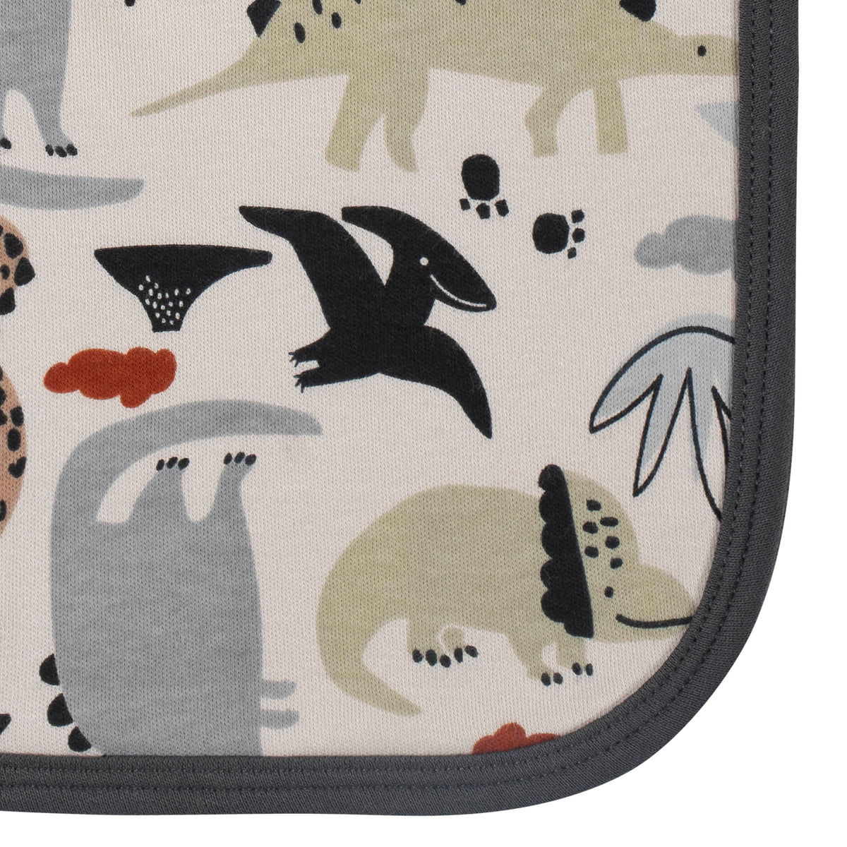 4-Pack Baby Boys Dino Terry Burp Cloths, view 3