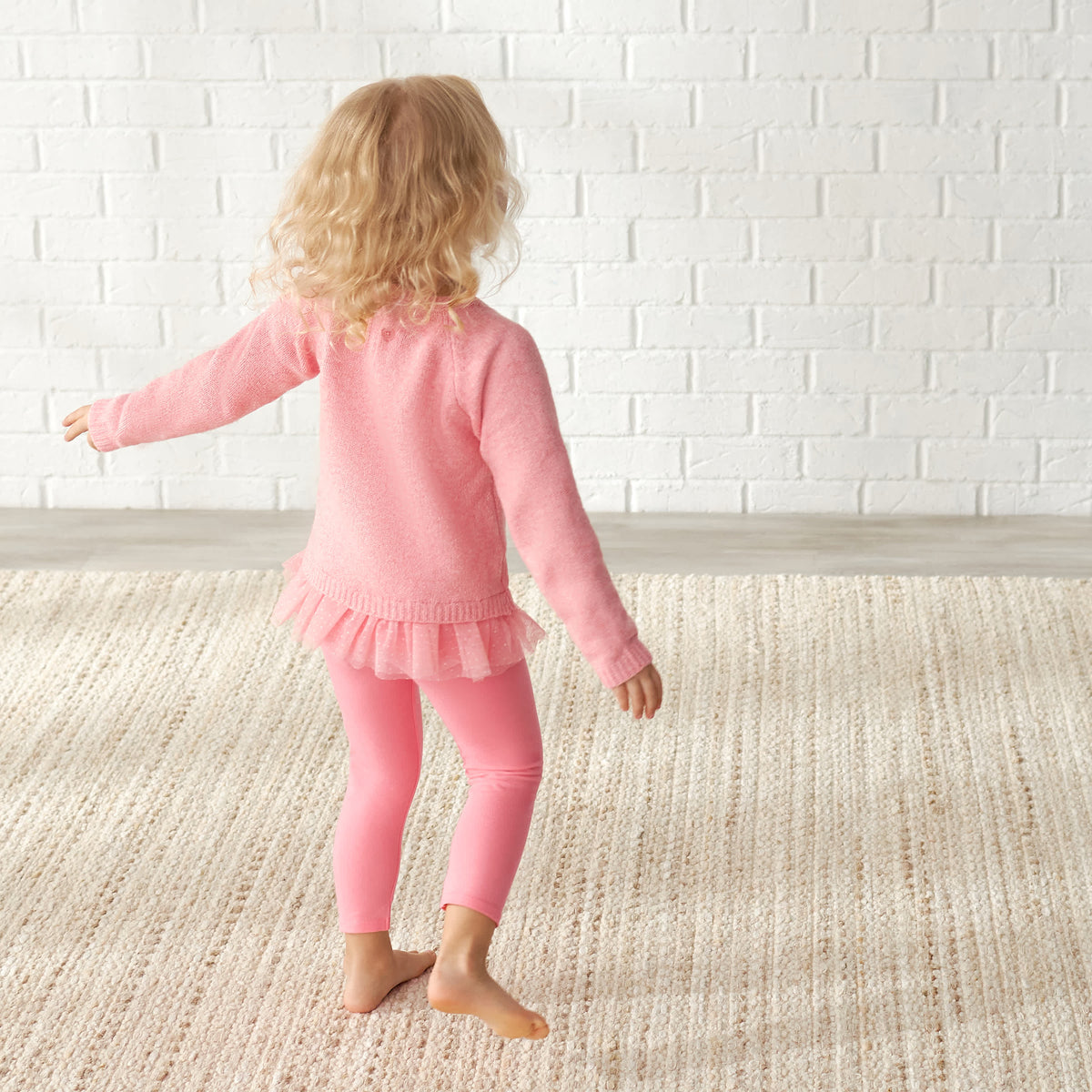 Infant & Toddler Girls Pink Leggings, view 5