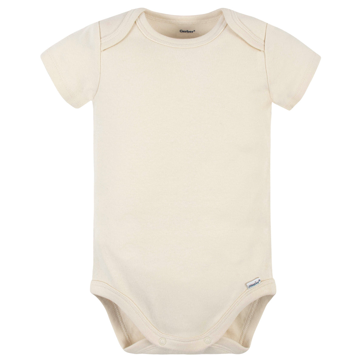 5-Pack Natural Premium Short Sleeve Onesies Bodysuits, view 3