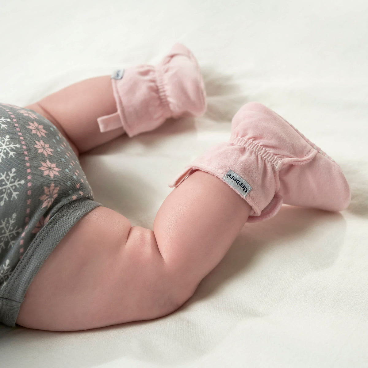 Baby Girls Pink Soft Booties, view 3