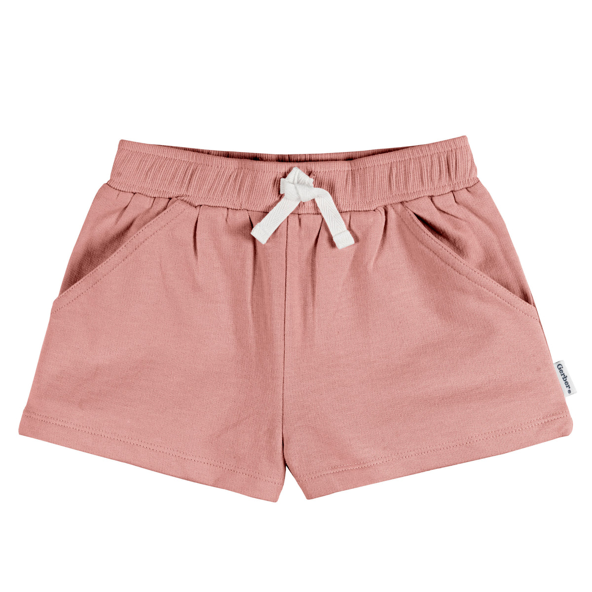 3-Pack Baby & Toddler Girls Dusty Pinks Knit Short, view 4
