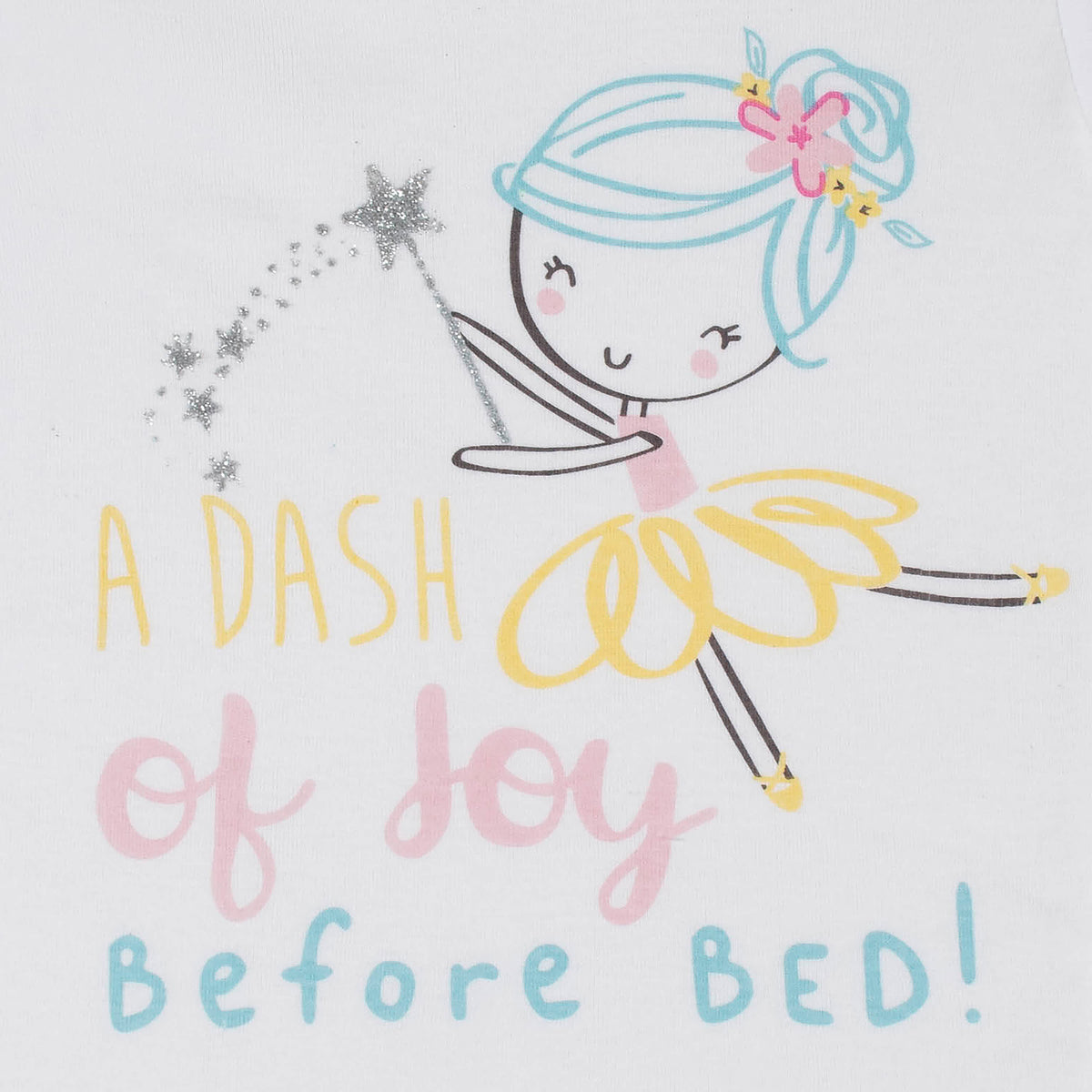 4-Piece Infant & Toddler Girls Yellow Garden Snug Fit Cotton Pajamas, view 3
