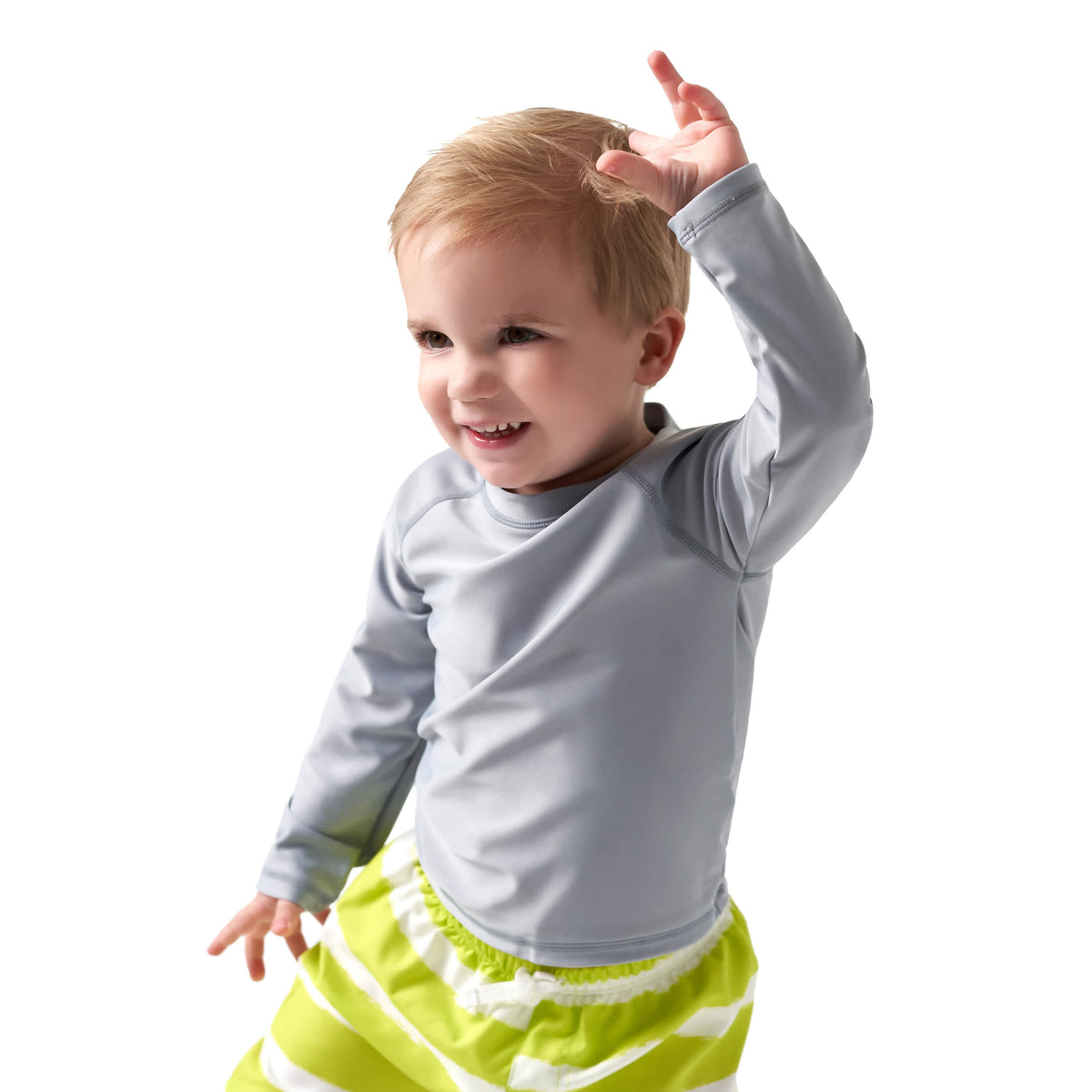 Baby & Toddler Neutral Grey Rashguard, view 3