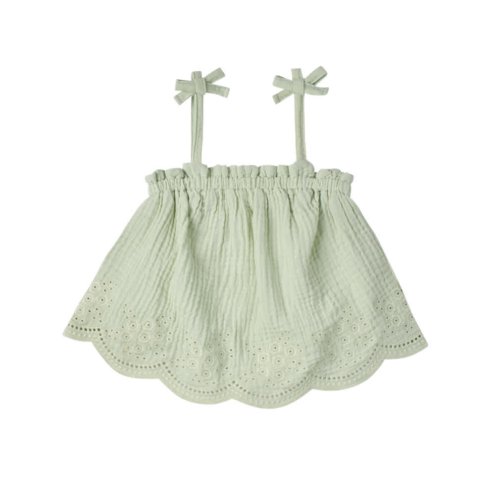 2-Piece Infant & Toddler Girls Aqua Top & Short Set, view 3