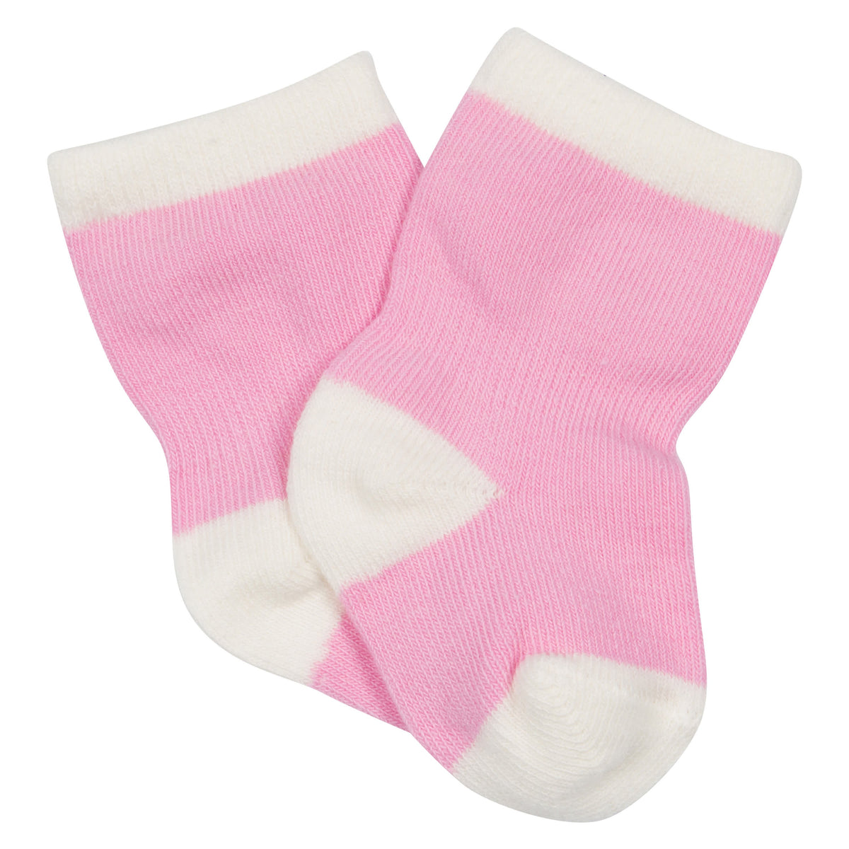 6-Pack Baby Girls Bear Wiggle Proof Socks, view 2