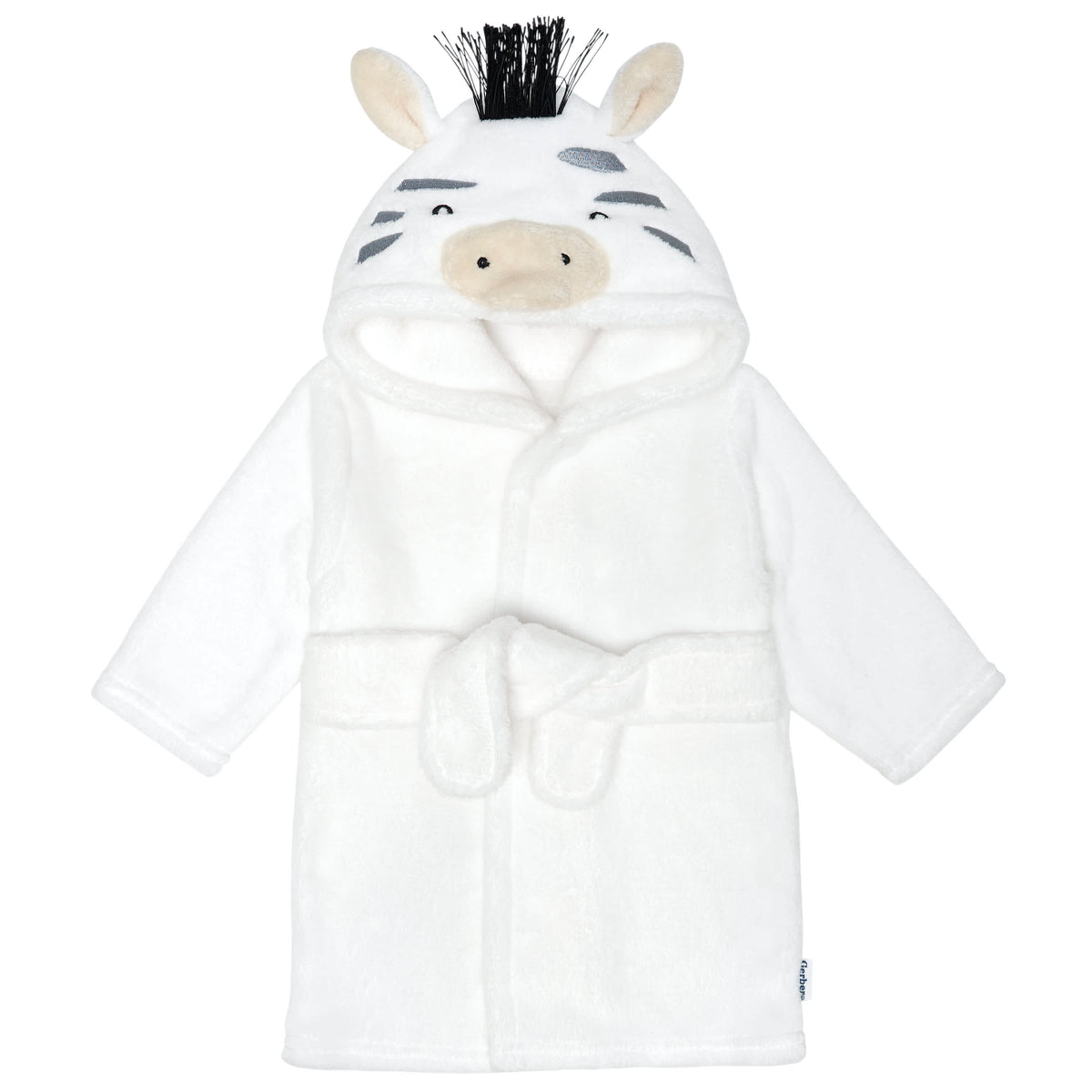 Baby Neutral Grey Zebra Robe