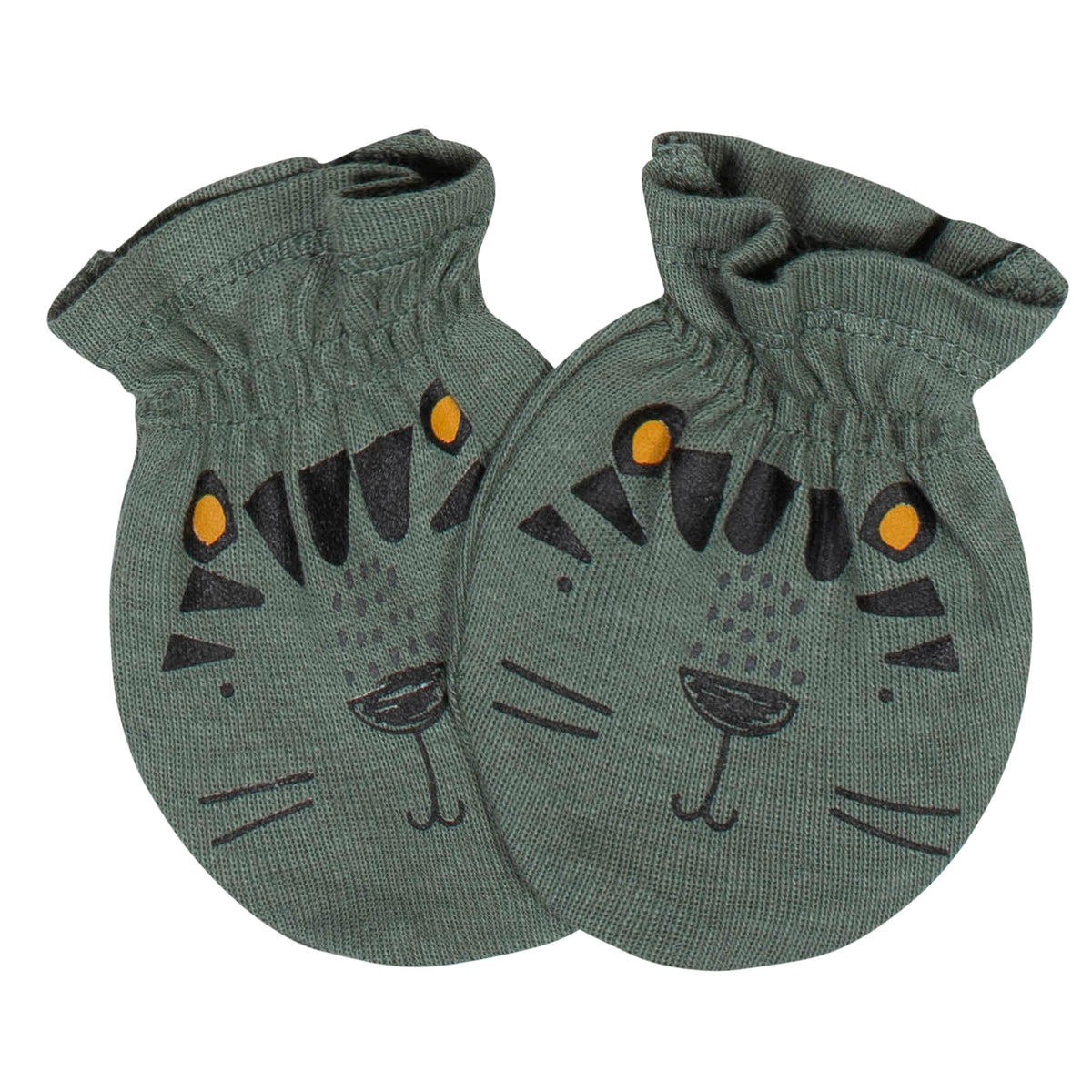 2-Pack Baby Boys Tiger No Scratch Mittens, view 2