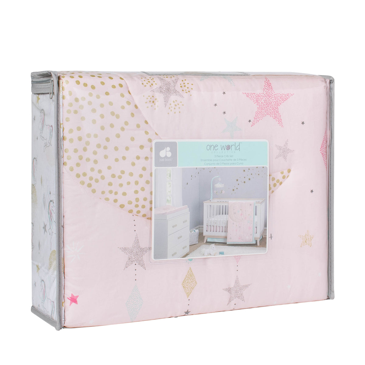 3-Piece Baby Girls Love and Sugar Bedding Set