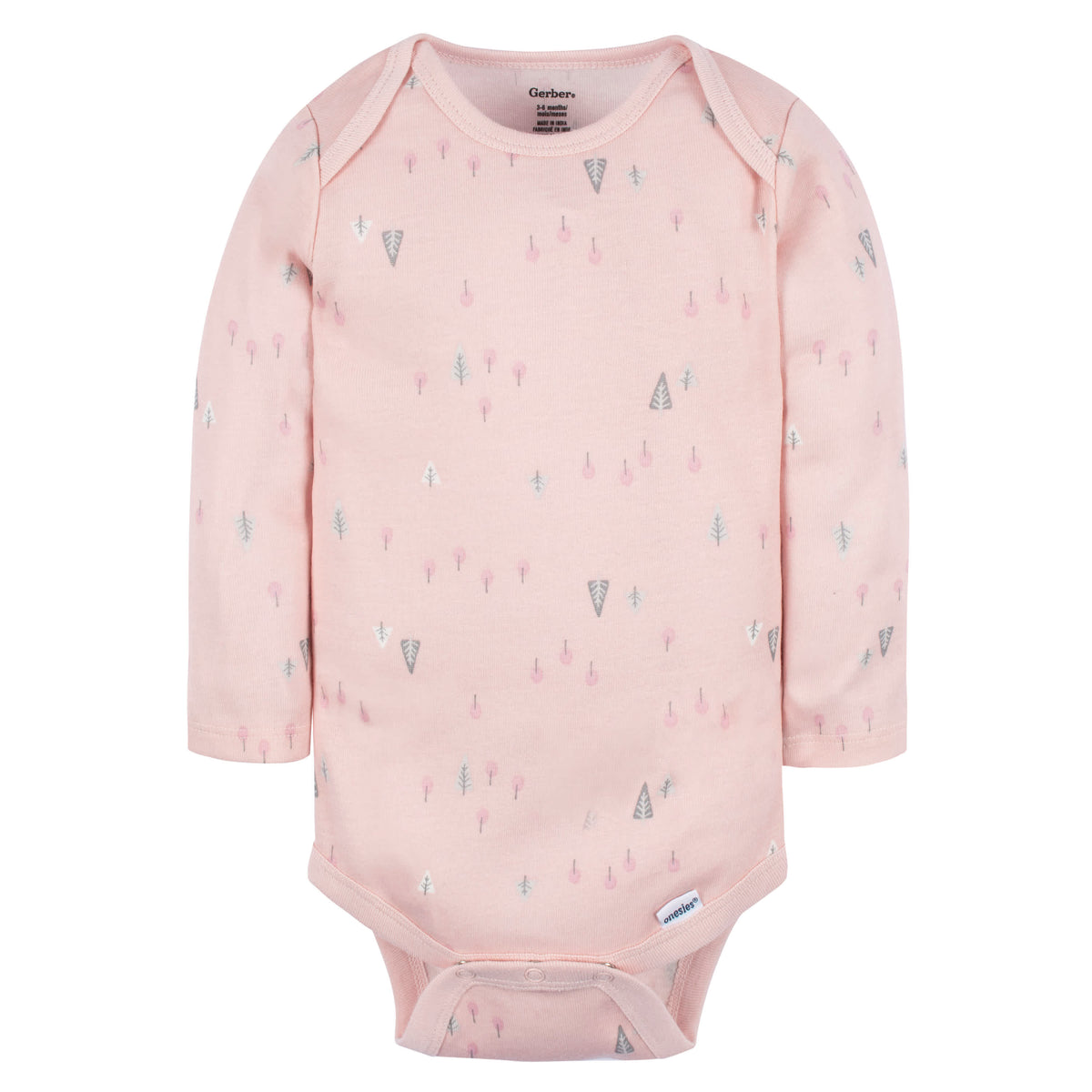 6-Pack Baby Girls Home Long Sleeve Onesies Bodysuits, view 7