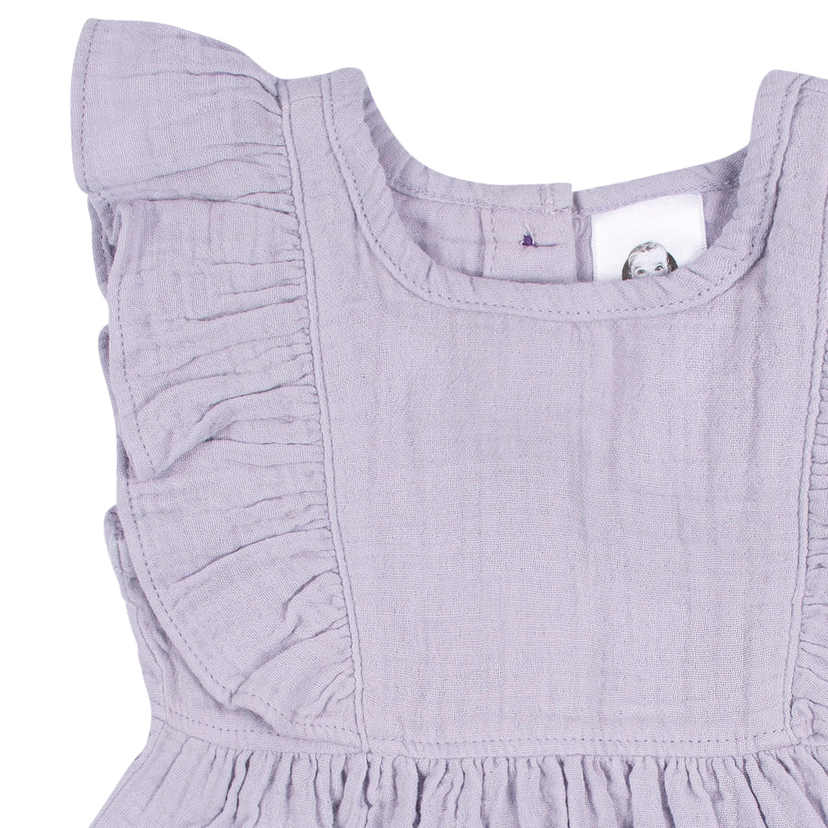 2-Piece Baby & Toddler Girls Purple Gauze Dress & Diaper Cover Set, view 8
