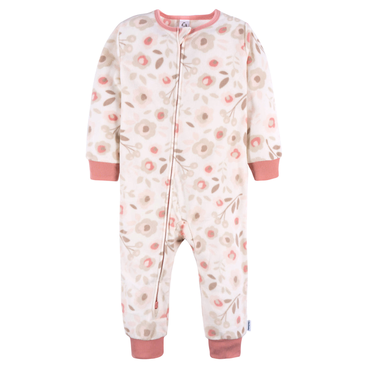 3-Pack Infant & Toddler Girls Pink Deer Footless Fleece Pajamas, view 4