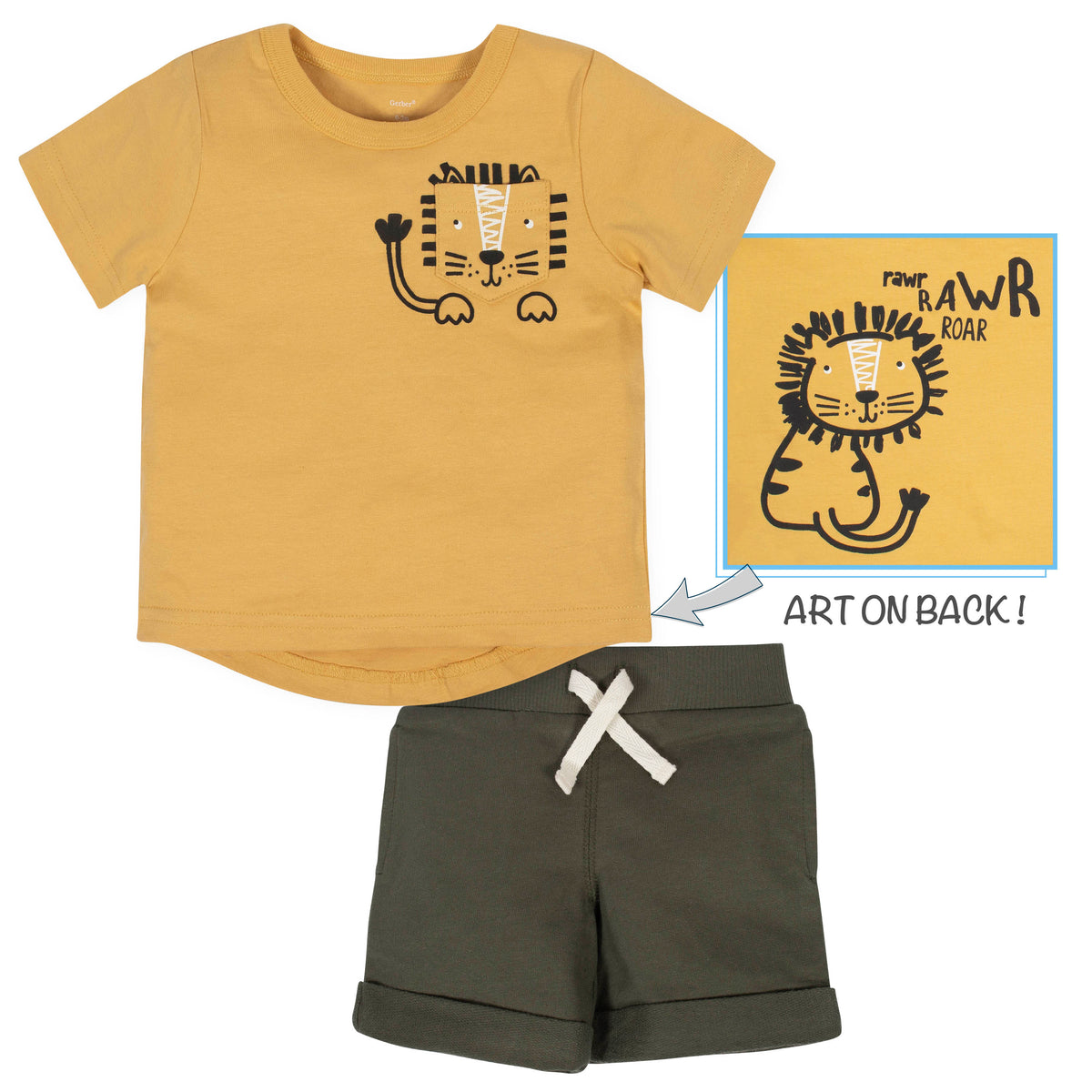 2-Piece Boys Lion Shorts Set