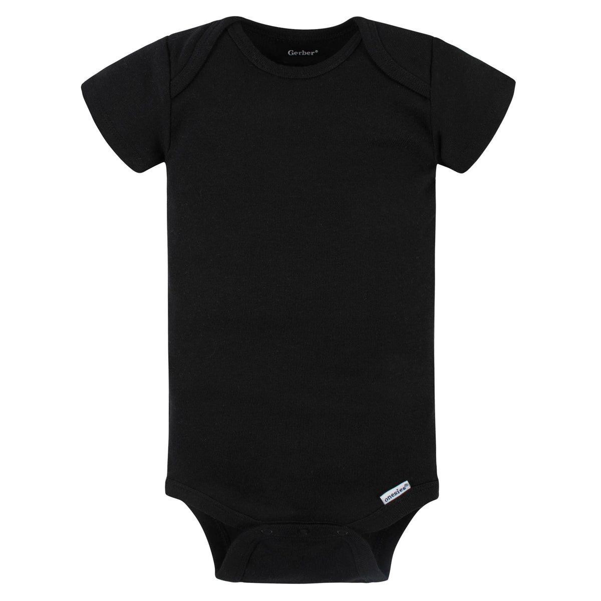 5-Pack Black Short Sleeve Onesies Bodysuits, view 2
