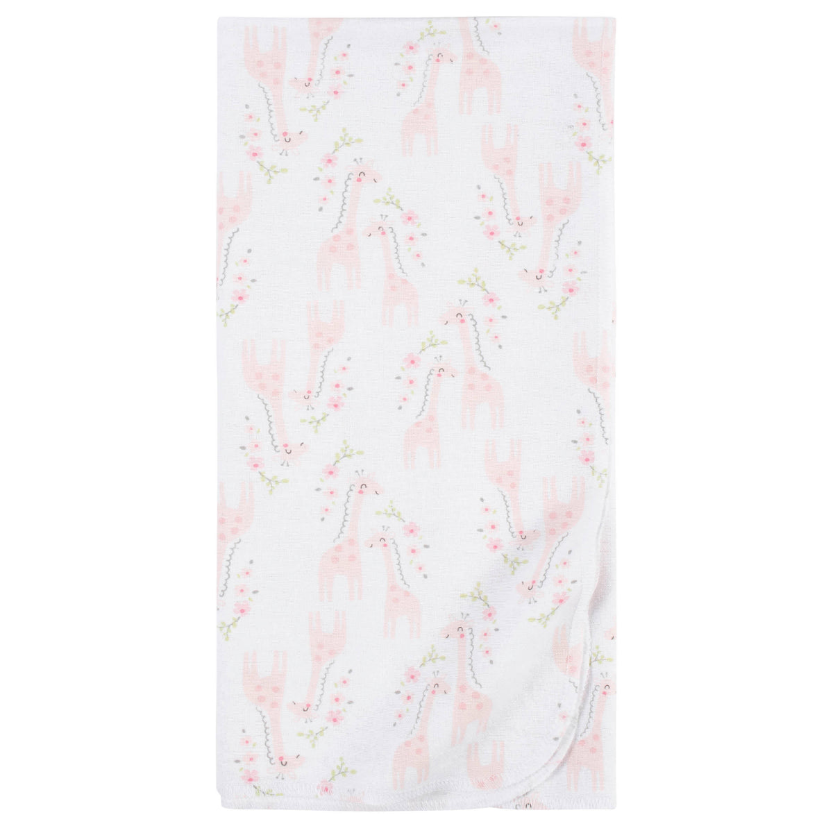 5-Pack Baby Girls Mommy & Me Giraffe Flannel Receiving Blankets, view 2