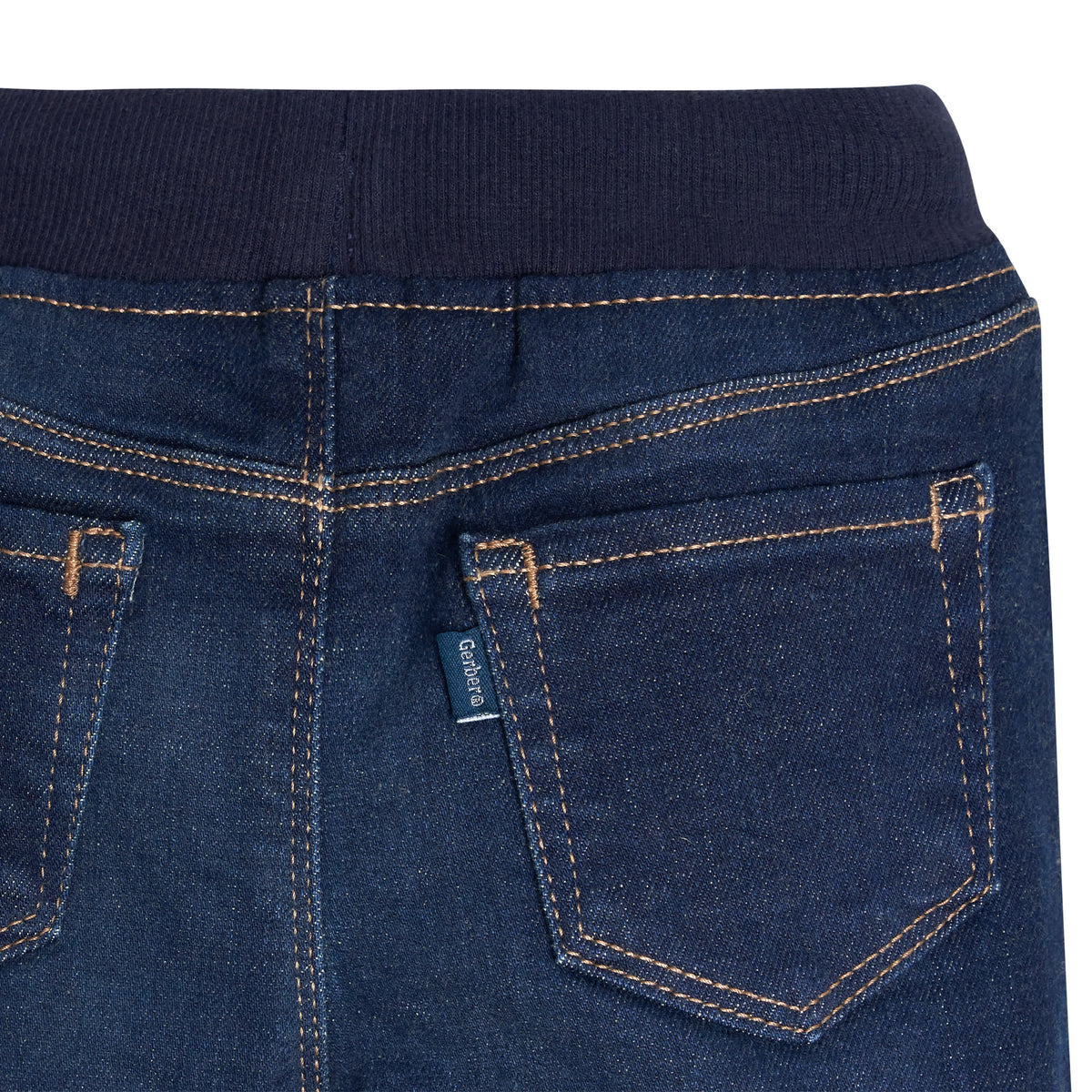 Toddler Neutral Dark Blue Skinny Jeans, view 4