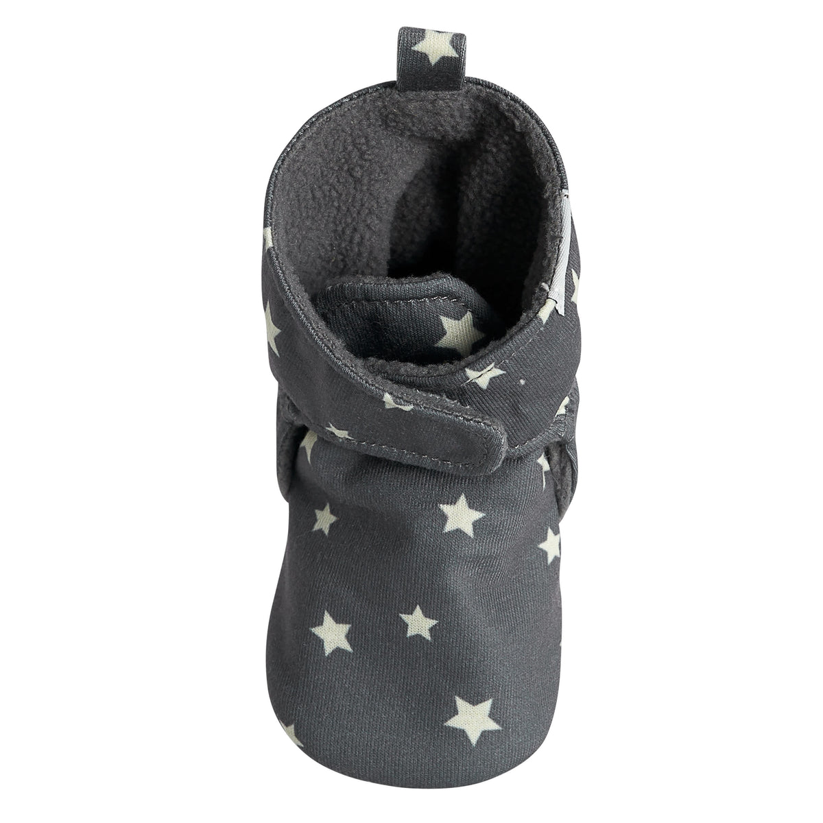 Baby Neutral Gray Stars Soft Booties, view 6