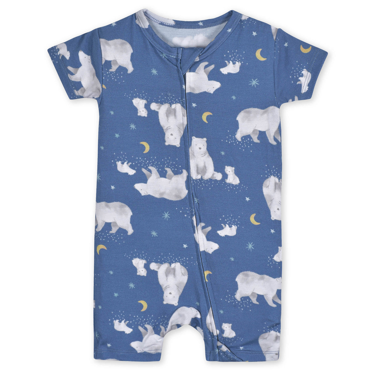 Baby Polar Night Buttery Soft Viscose Made from Eucalyptus Snug Fit Romper, view 2