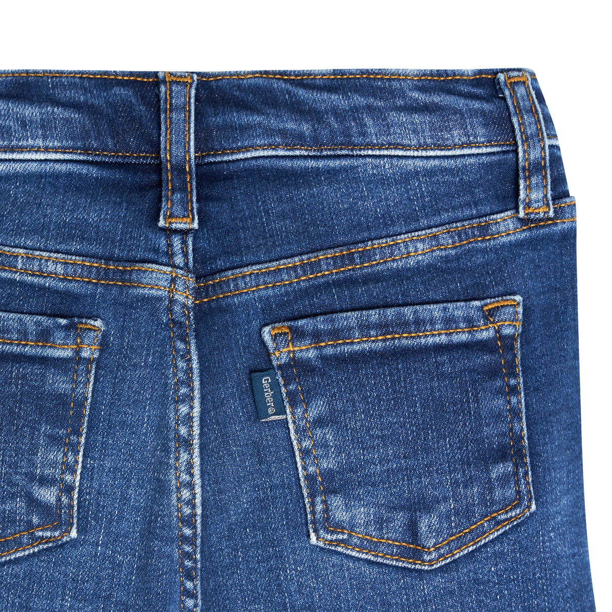 Infant and Toddler Neutral Blue Straight Fit Jeans, view 9
