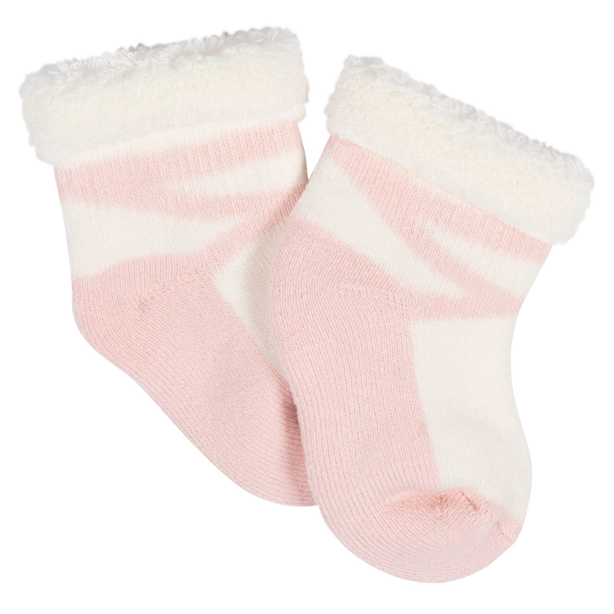 12-Pack Baby Girls Golden Floral Terry Wiggle Proof Socks, view 7