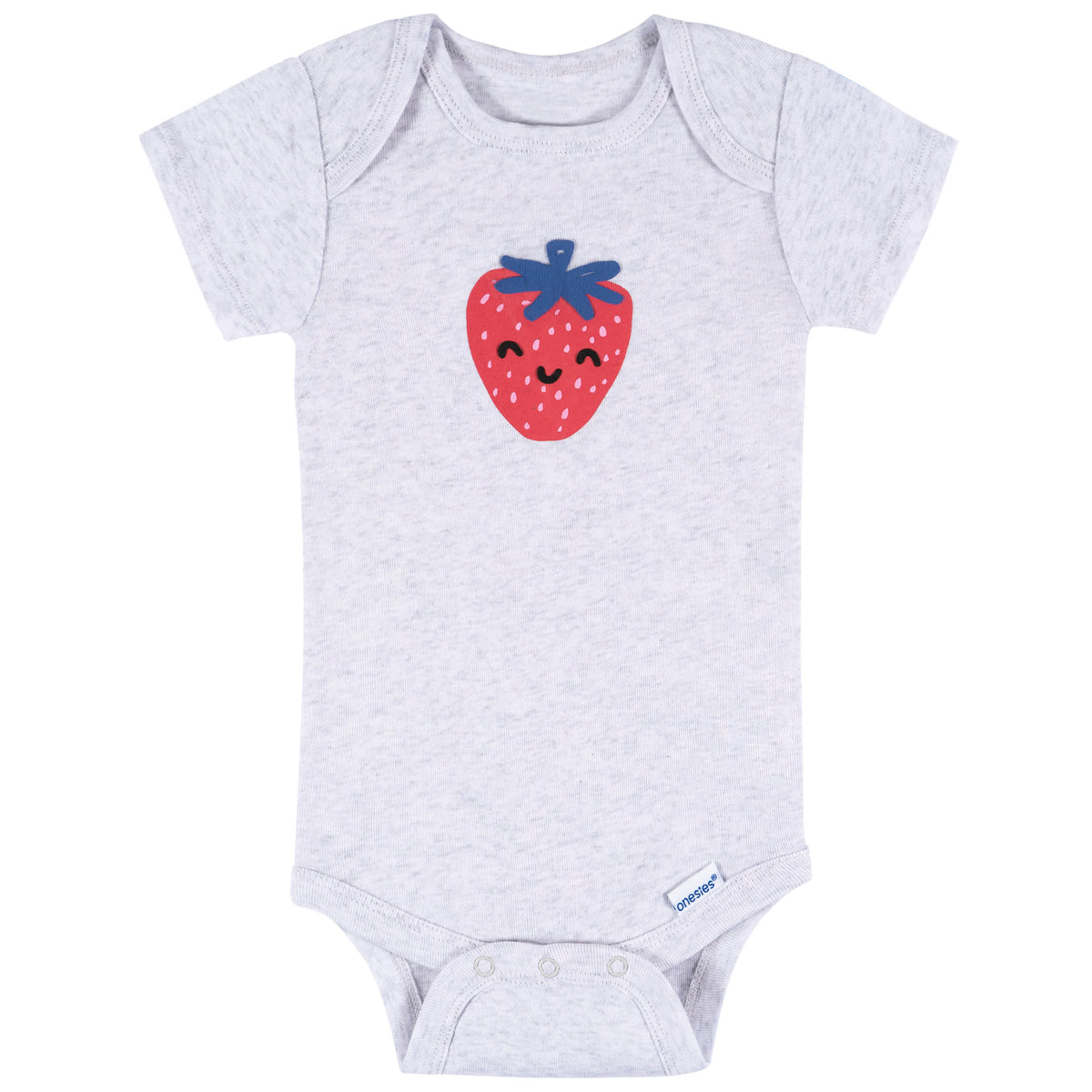 8-Pack Baby Girls Berry Happy Short Sleeve Onesies Bodysuits, view 4