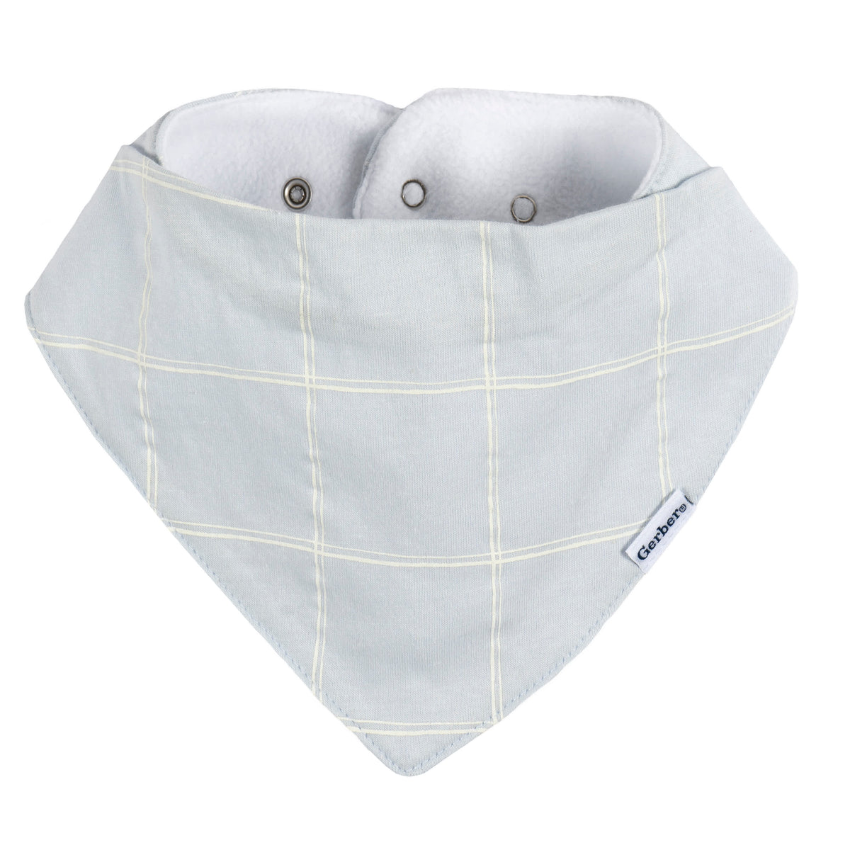 10-Pack Baby Girls Multi Blues Bandana Bib, view 2