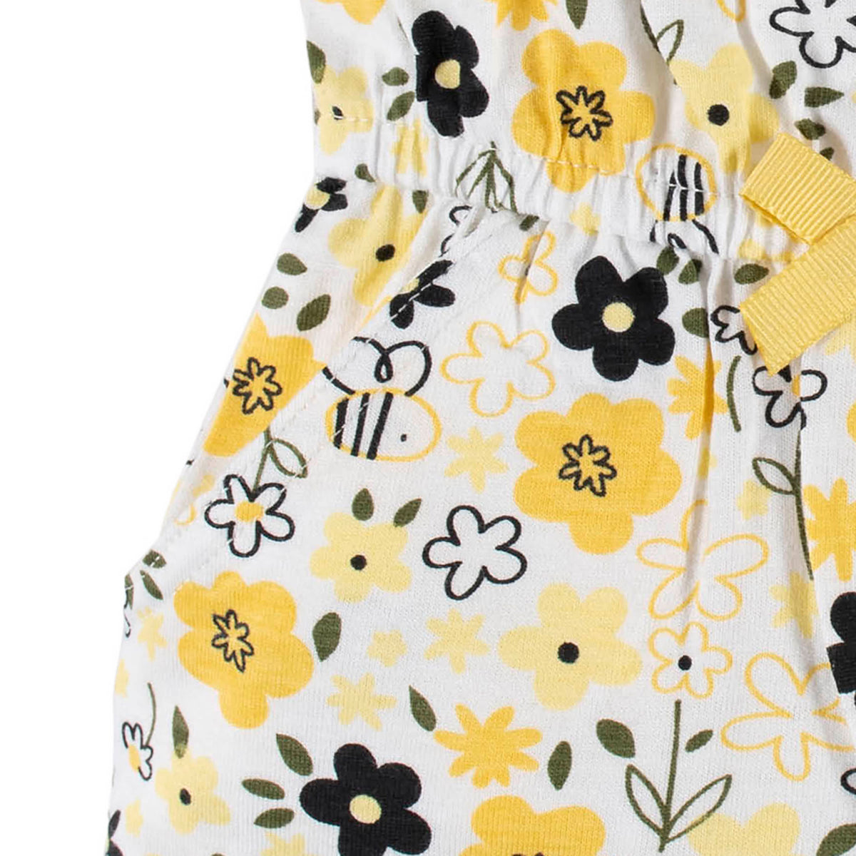2-Pack Baby & Toddler Girls Bee Garden Tank Rompers, view 9