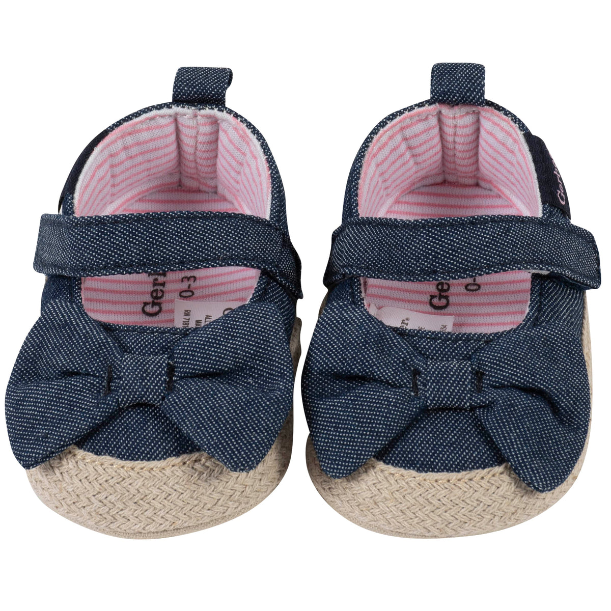 Baby Girls Chambray Shoes, view 4
