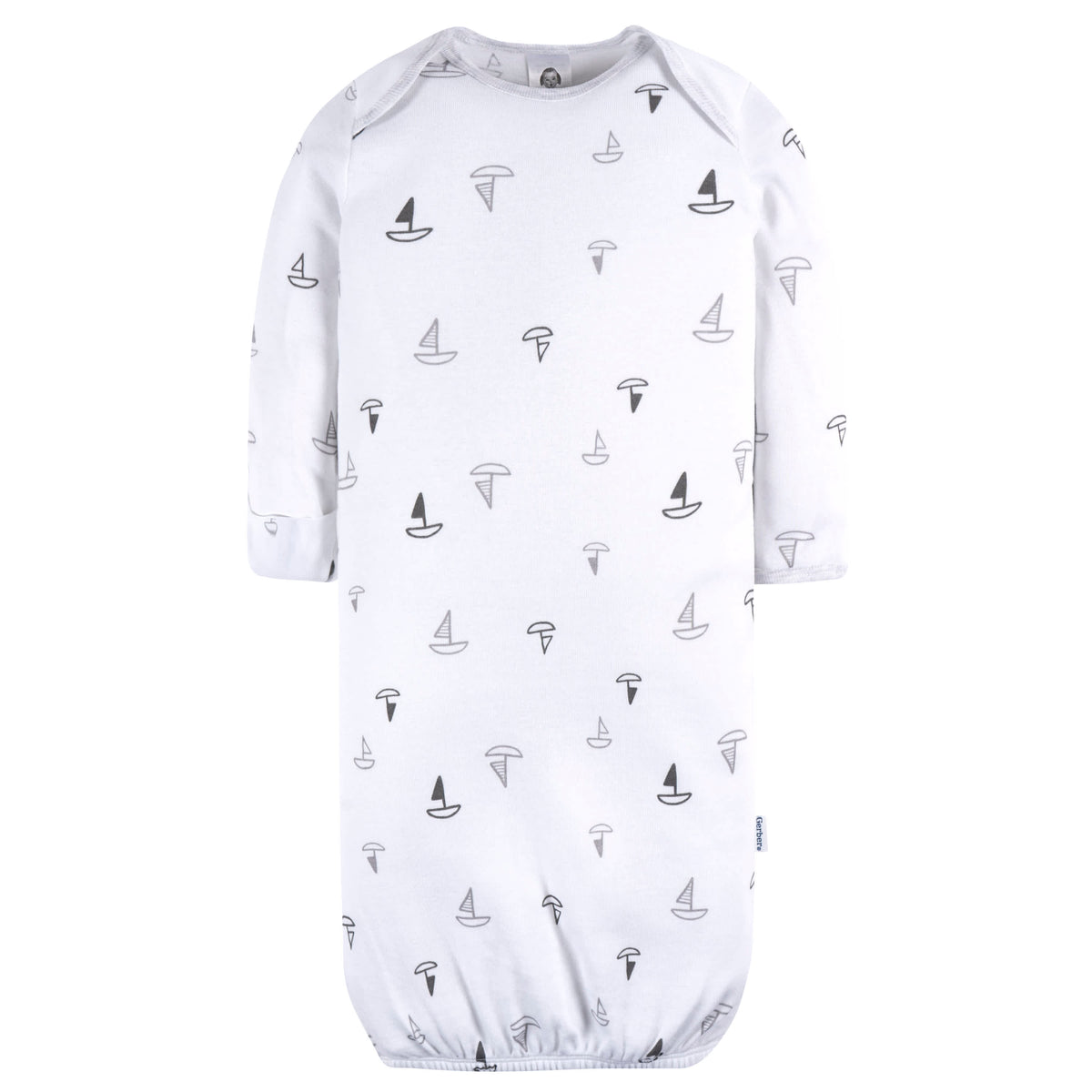 4-Pack Baby Boys Grey Coastal Gowns, view 2