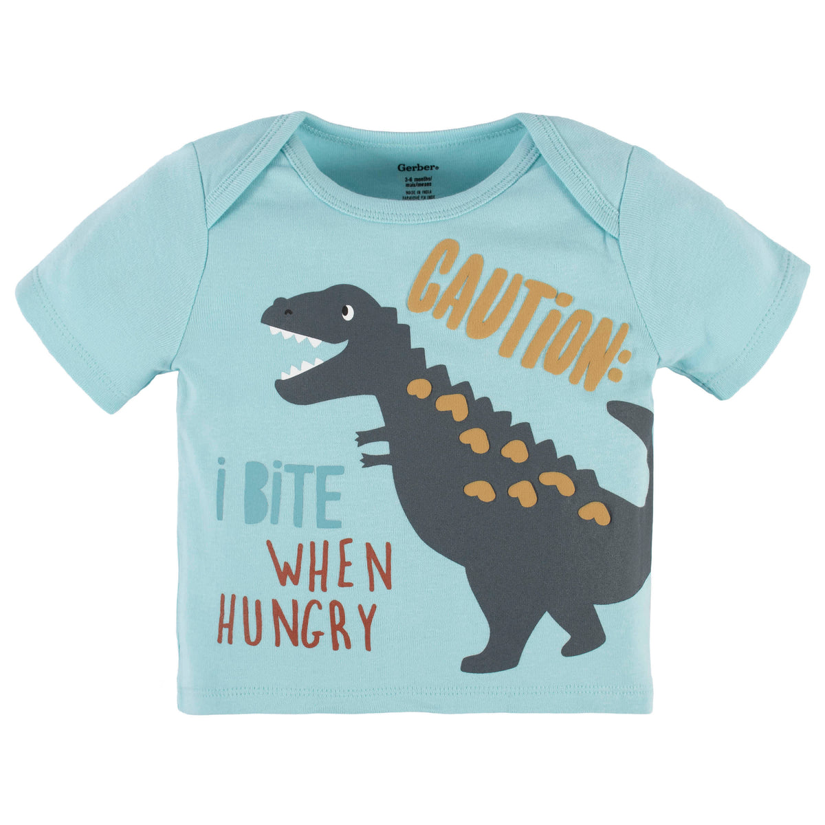 4-Piece Baby Boys Dino Blues Onesies Bodysuit, Tee, Shorts & Pant Set, view 2