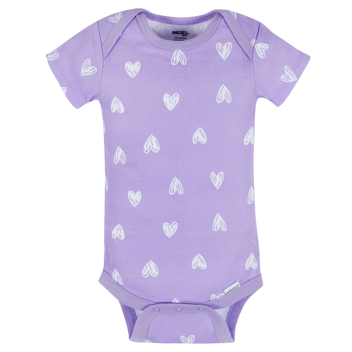 8-Pack Baby Girls Rainbow Floral Short Sleeve Onesies Bodysuits, view 2