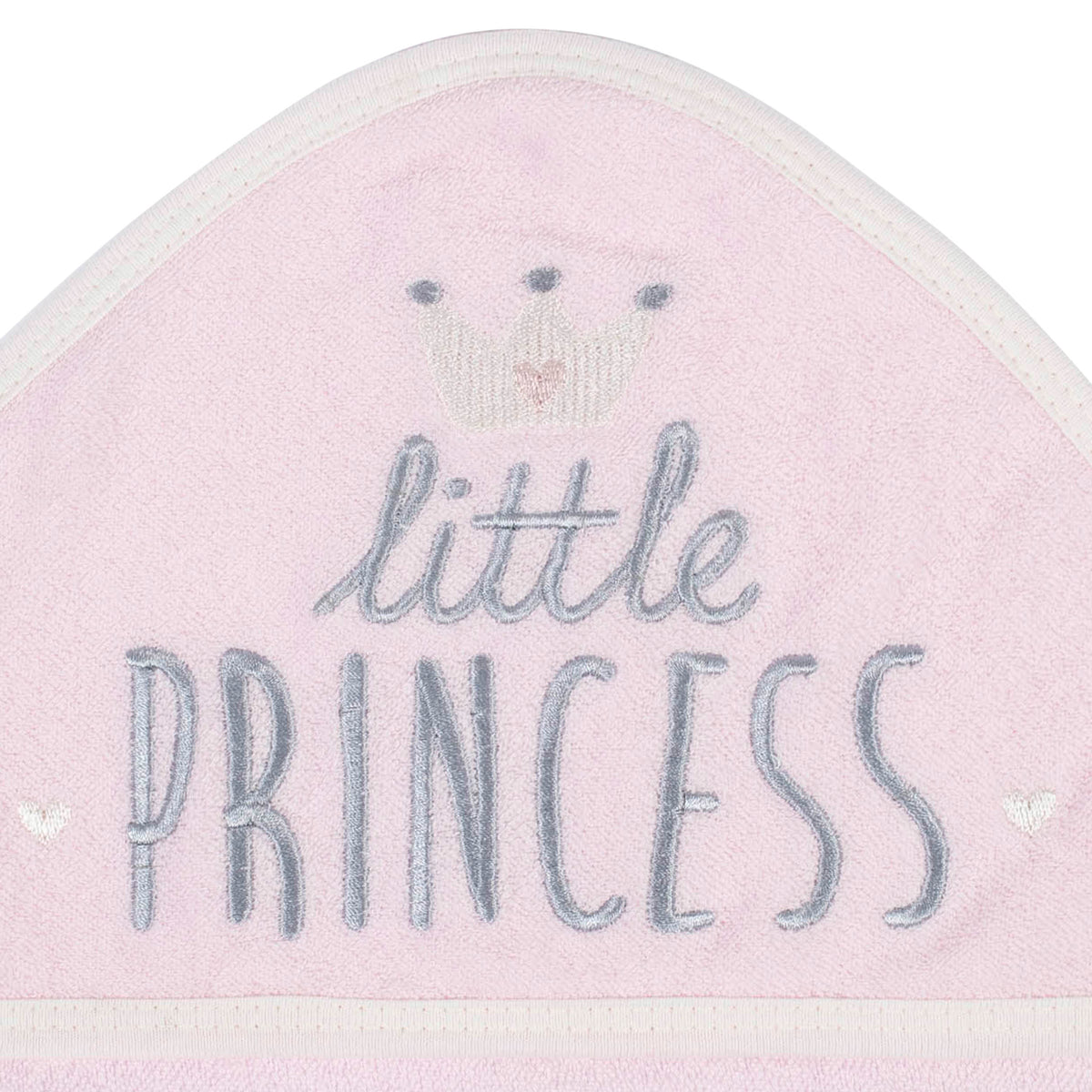 2-Pack Organic Baby Girls Princess Terry Hooded Towels, view 3