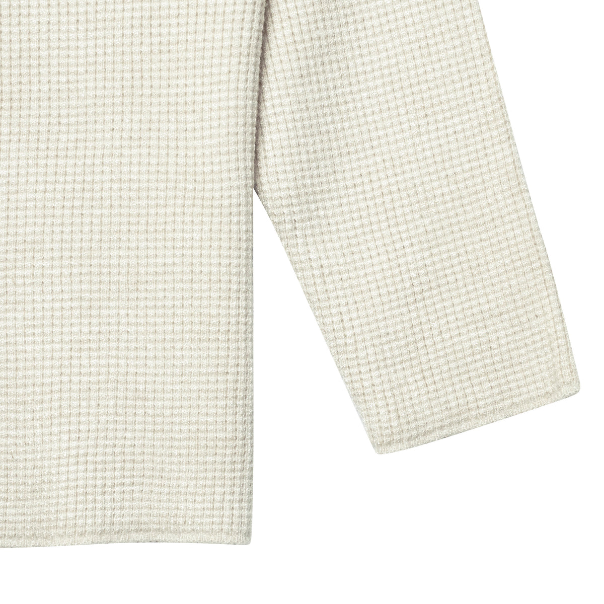 Infant & Toddler Boys Oatmeal Heather Henley Sweater, view 3