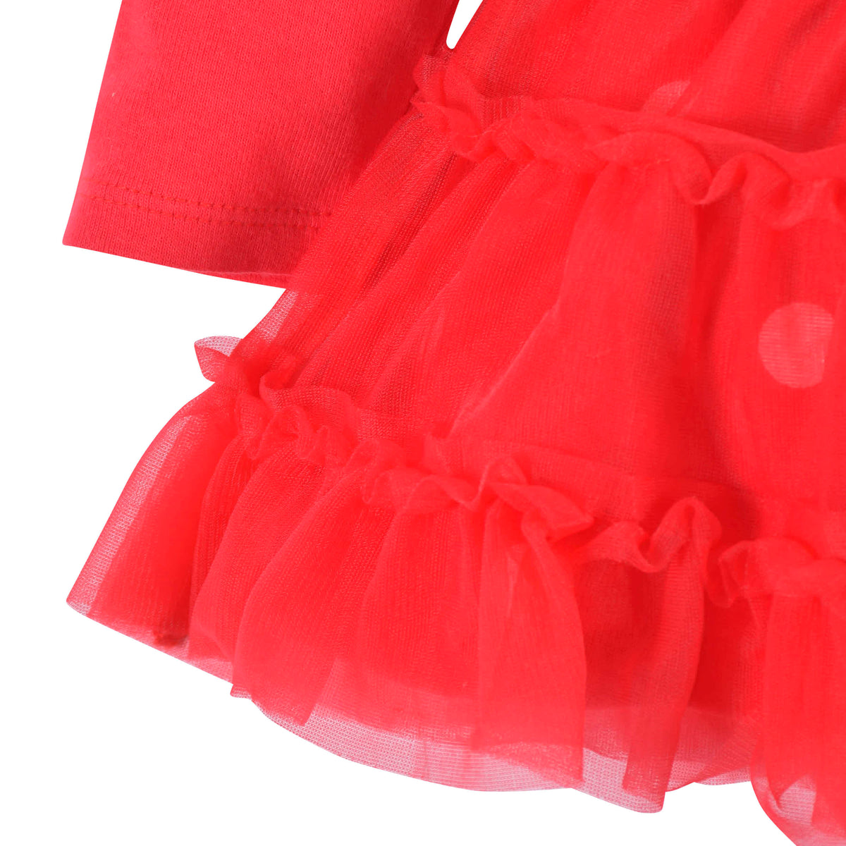 2-Piece Baby Girls Reindeer Skirted Onesies Bodysuit & Cap, view 4