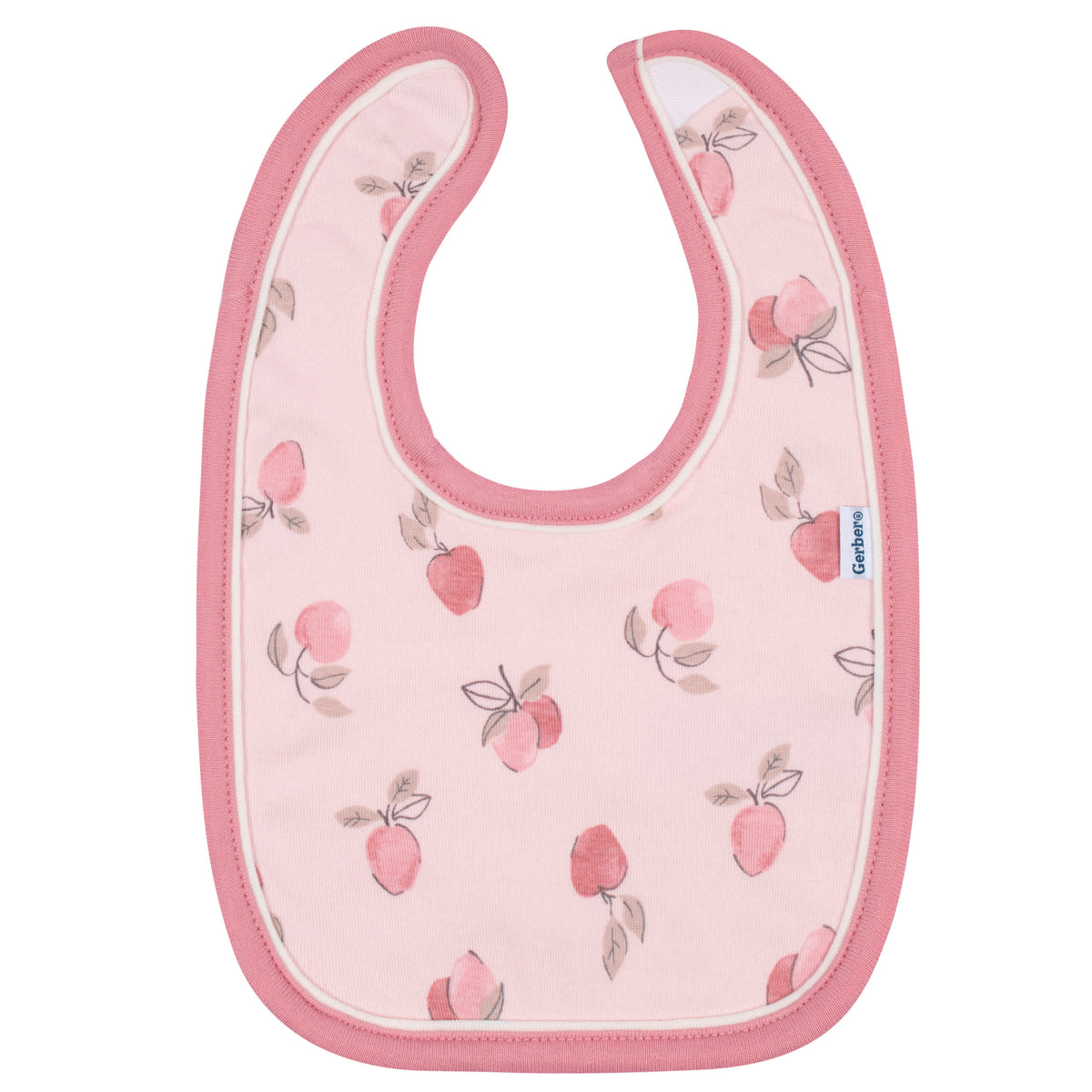 3-Piece Baby Girls Appley Sweet Bibs & Burpcloth Set, view 2